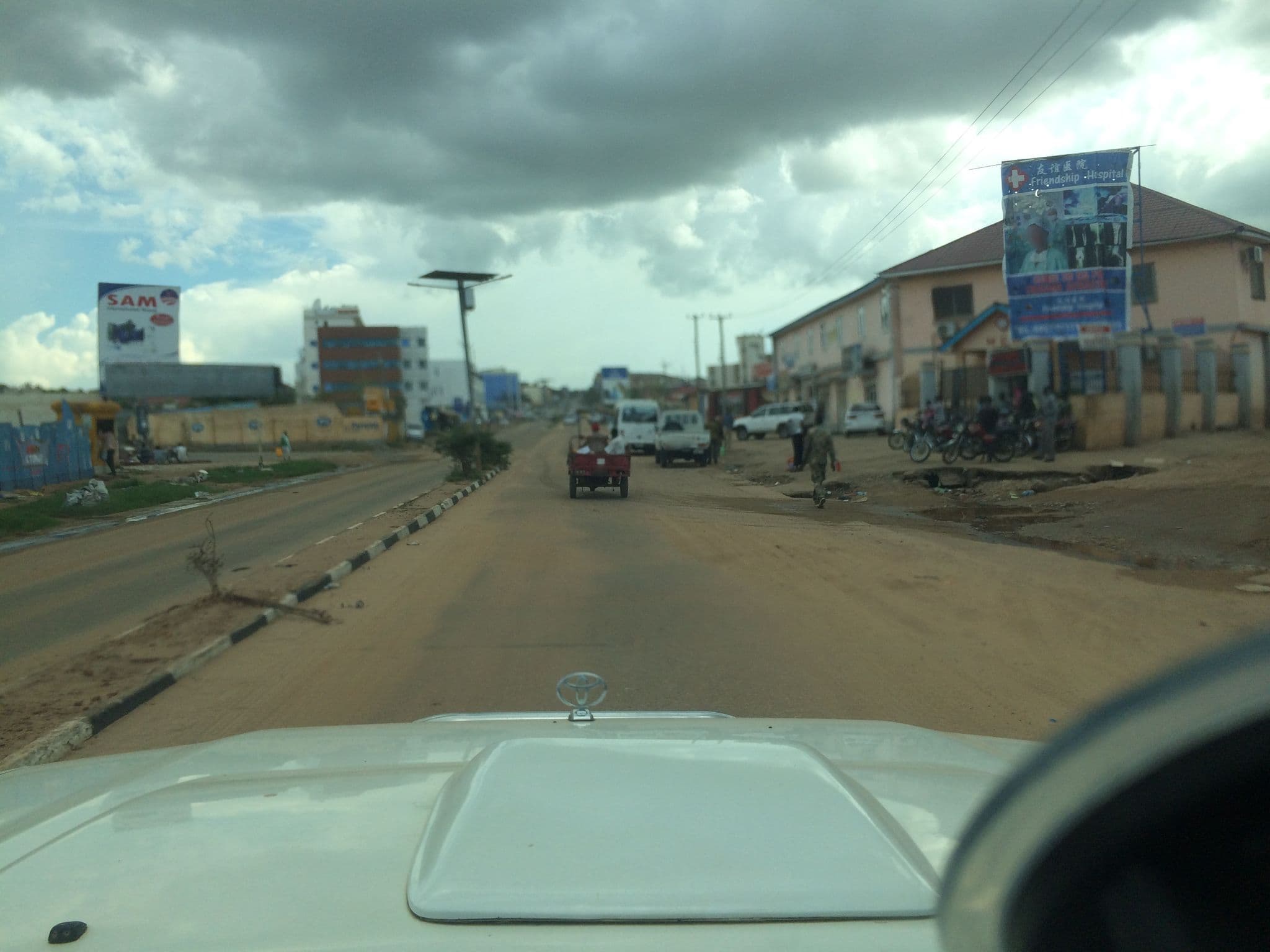 Street view near Ethiopian airlines office, Juba