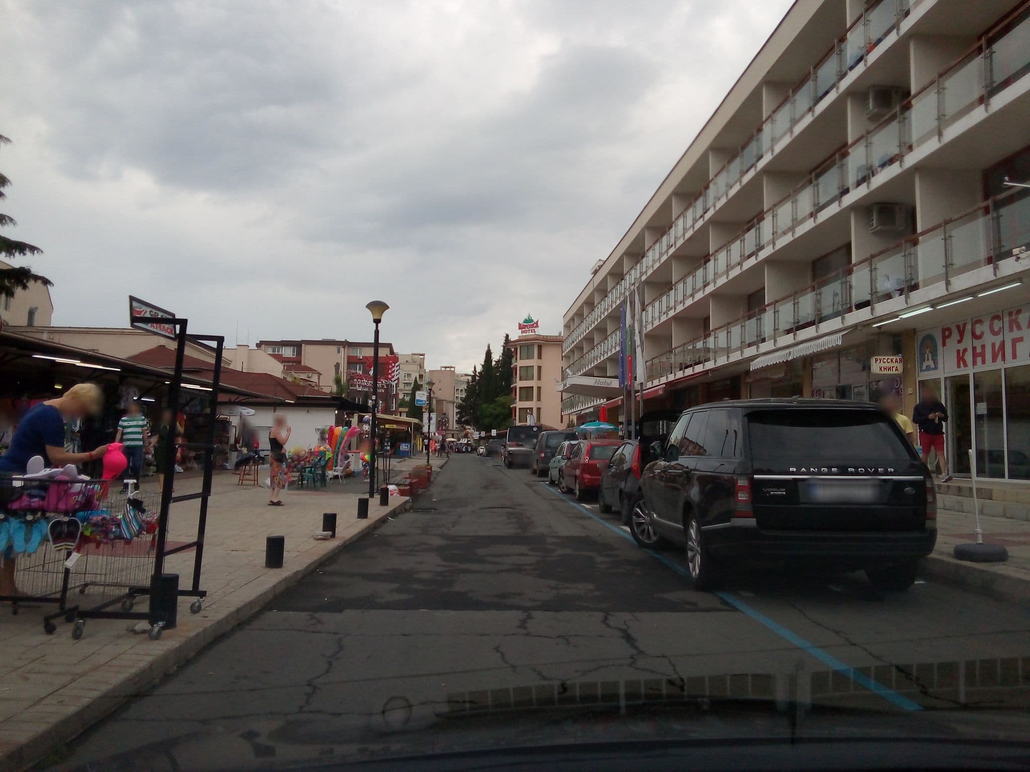 Street view near Mercury Hotel, Sveti Vlas