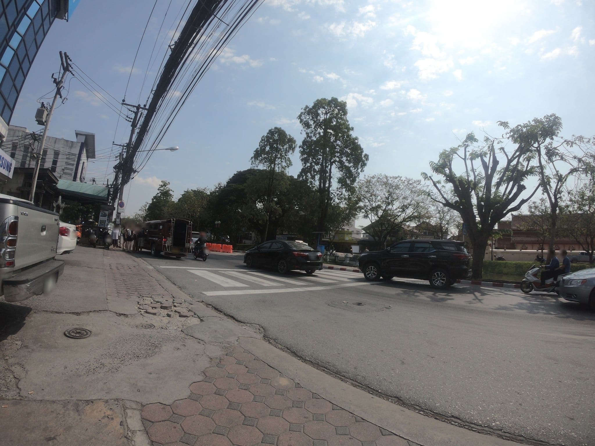 Street view near 248 Street Hostel, Chiang Mai