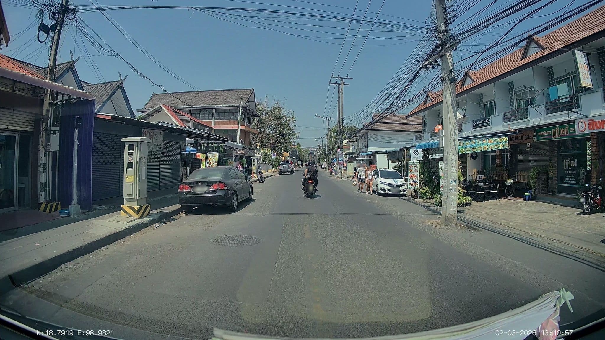 Street view near Neat Hostel, Chiang Mai
