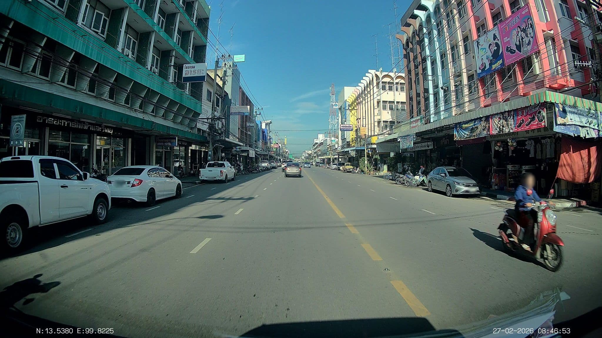 Street view near Araya hotel, Ratchaburi — © ThailandCambodia (CC BY-SA · Mapillary)