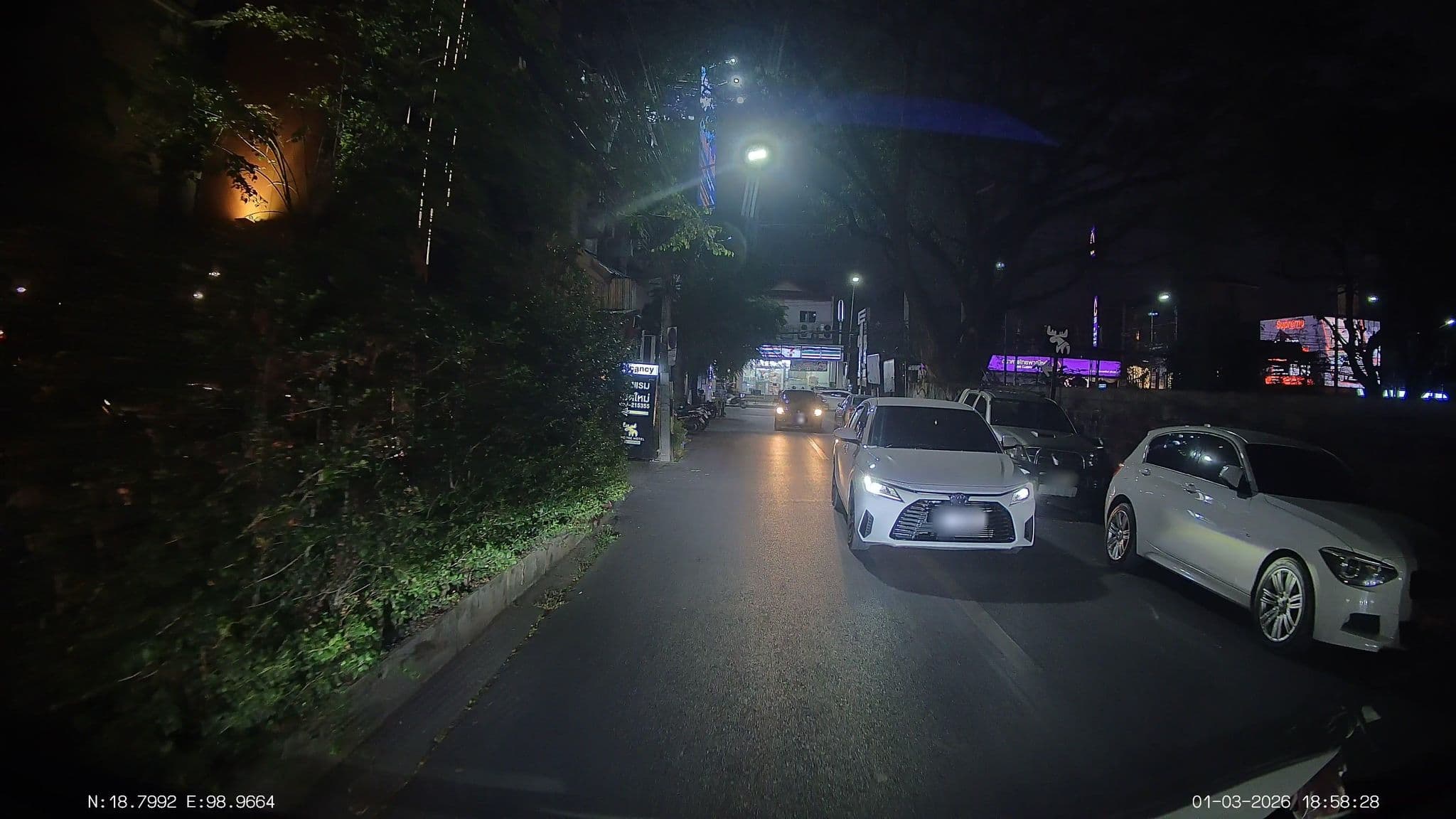 Street view near Moose Hotel Nimman, Chiang Mai — © ThailandCambodia (CC BY-SA · Mapillary)