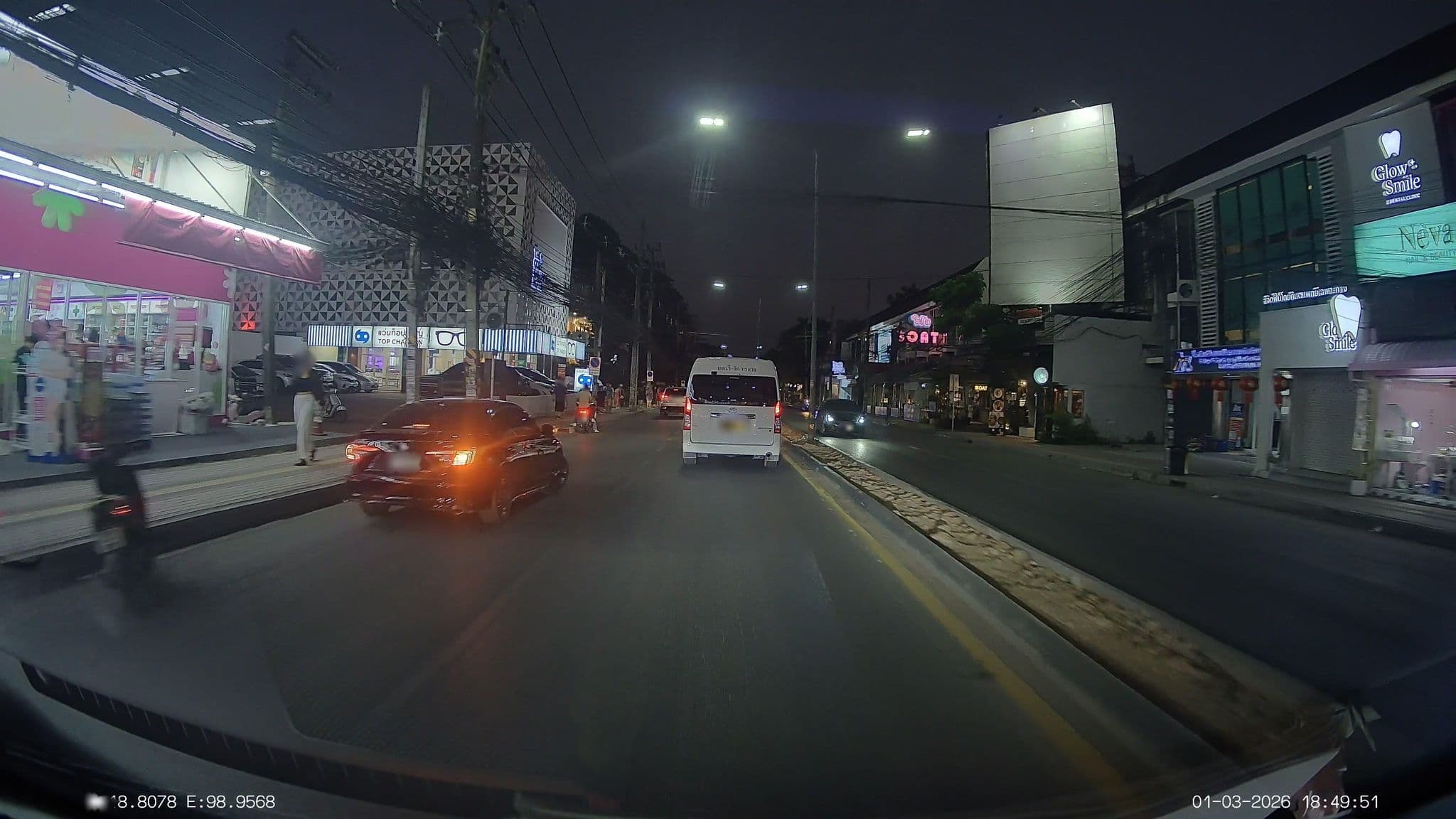 Street view near The Core Hotel, Chiang Mai — © ThailandCambodia (CC BY-SA · Mapillary)