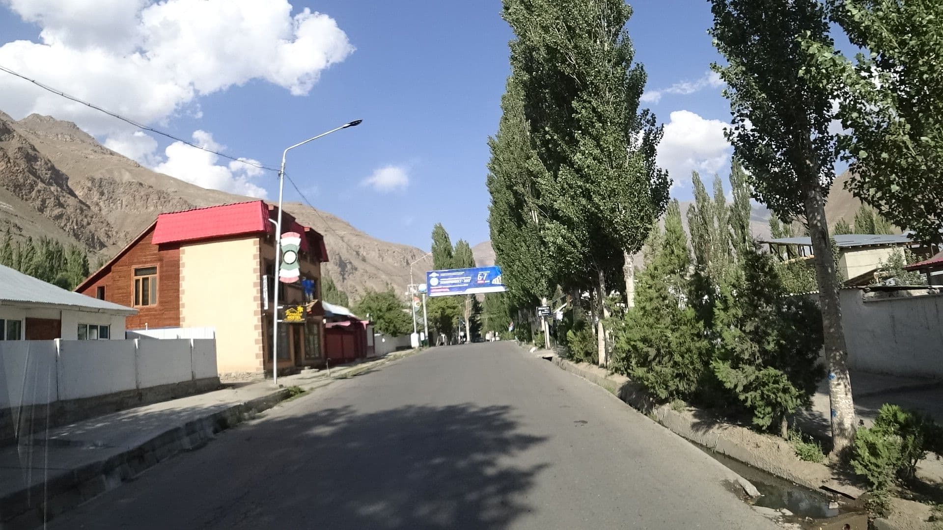 Street view near Welcome Inn, Khorugh — © vbombaerts (CC BY-SA · Mapillary)