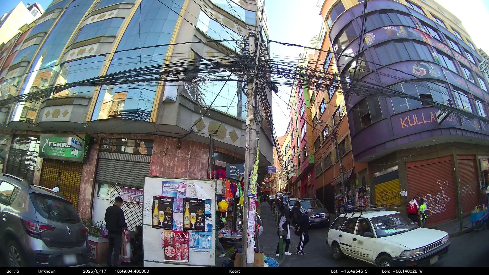 Street view near Hotel Rosario La Paz, La Paz