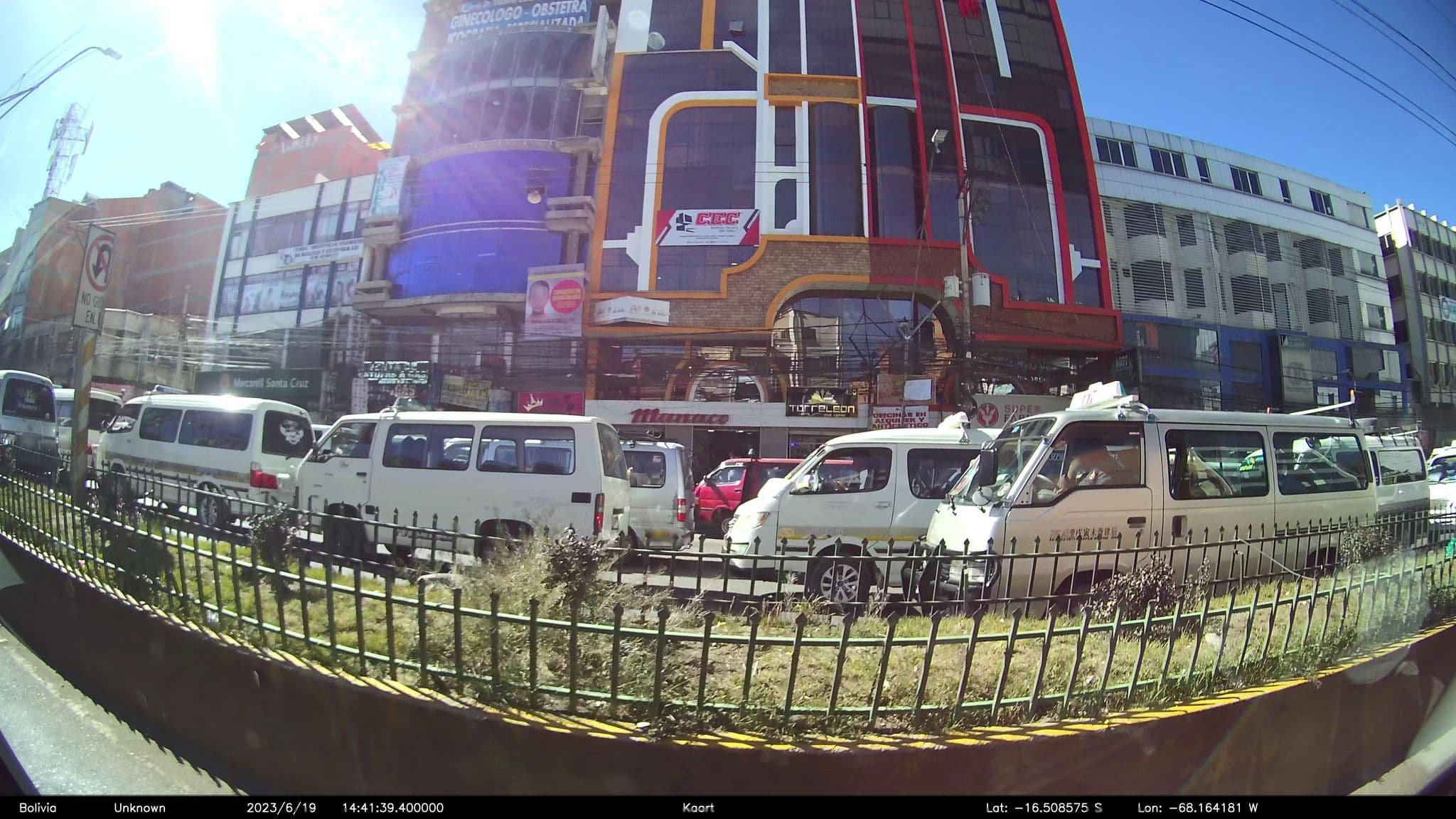 Street view near Manaco Hotel, La Paz
