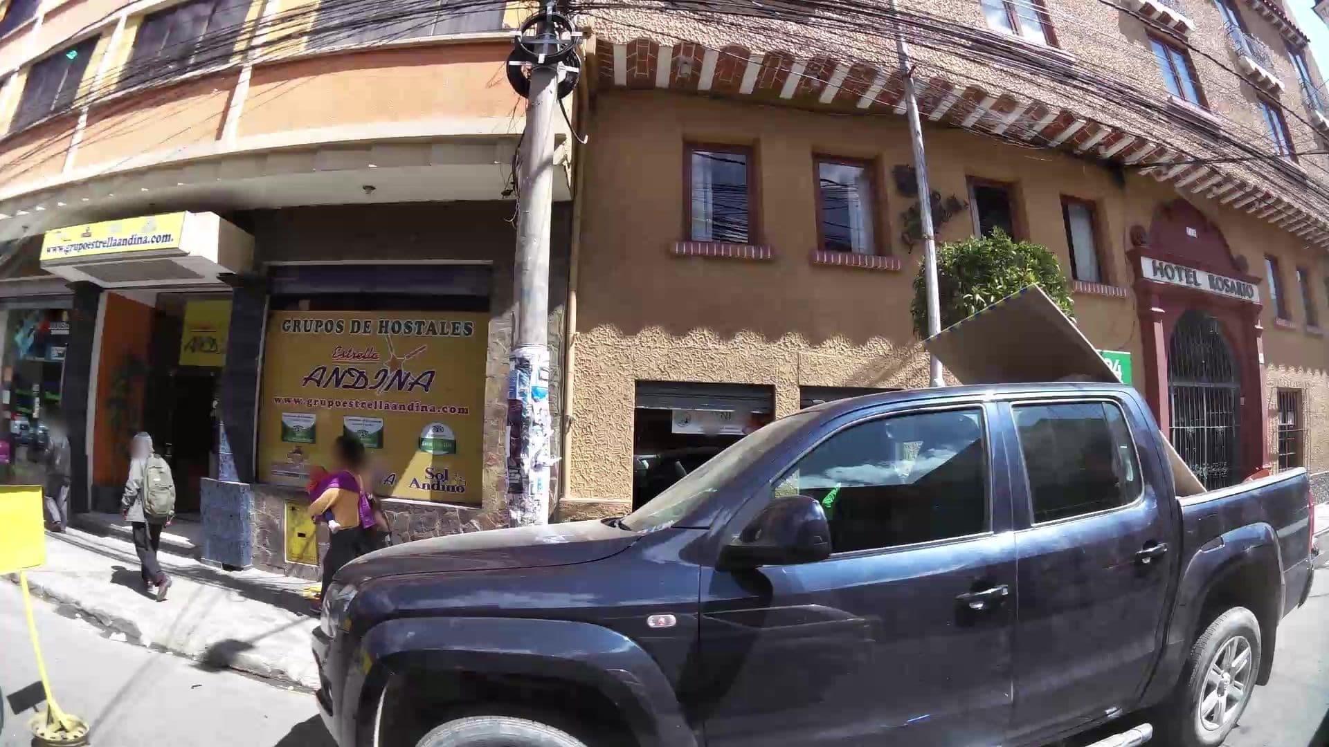 Street view near Hotel Diamante Azul, La Paz