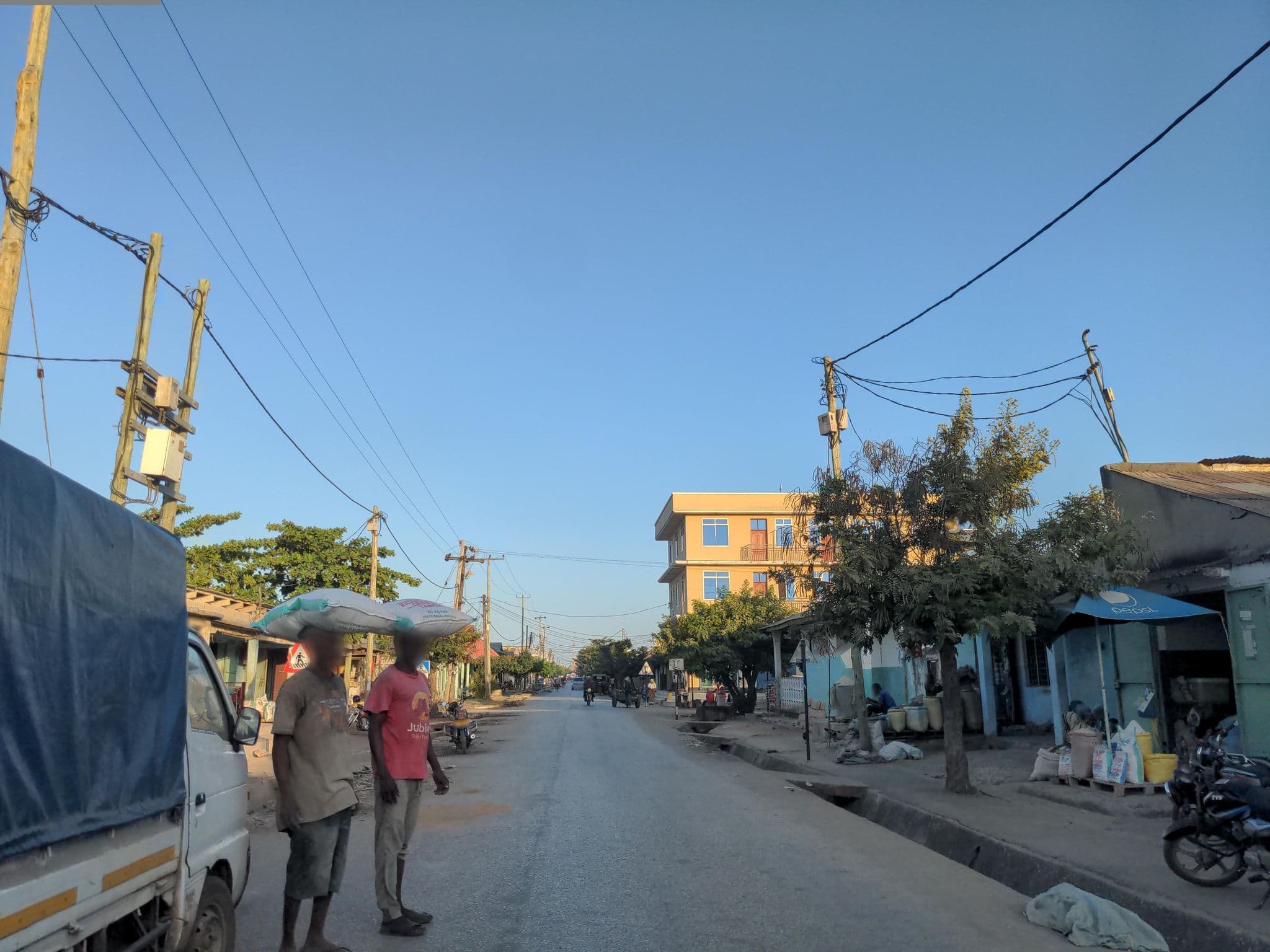 Street view near Moving park guest house, Tanga
