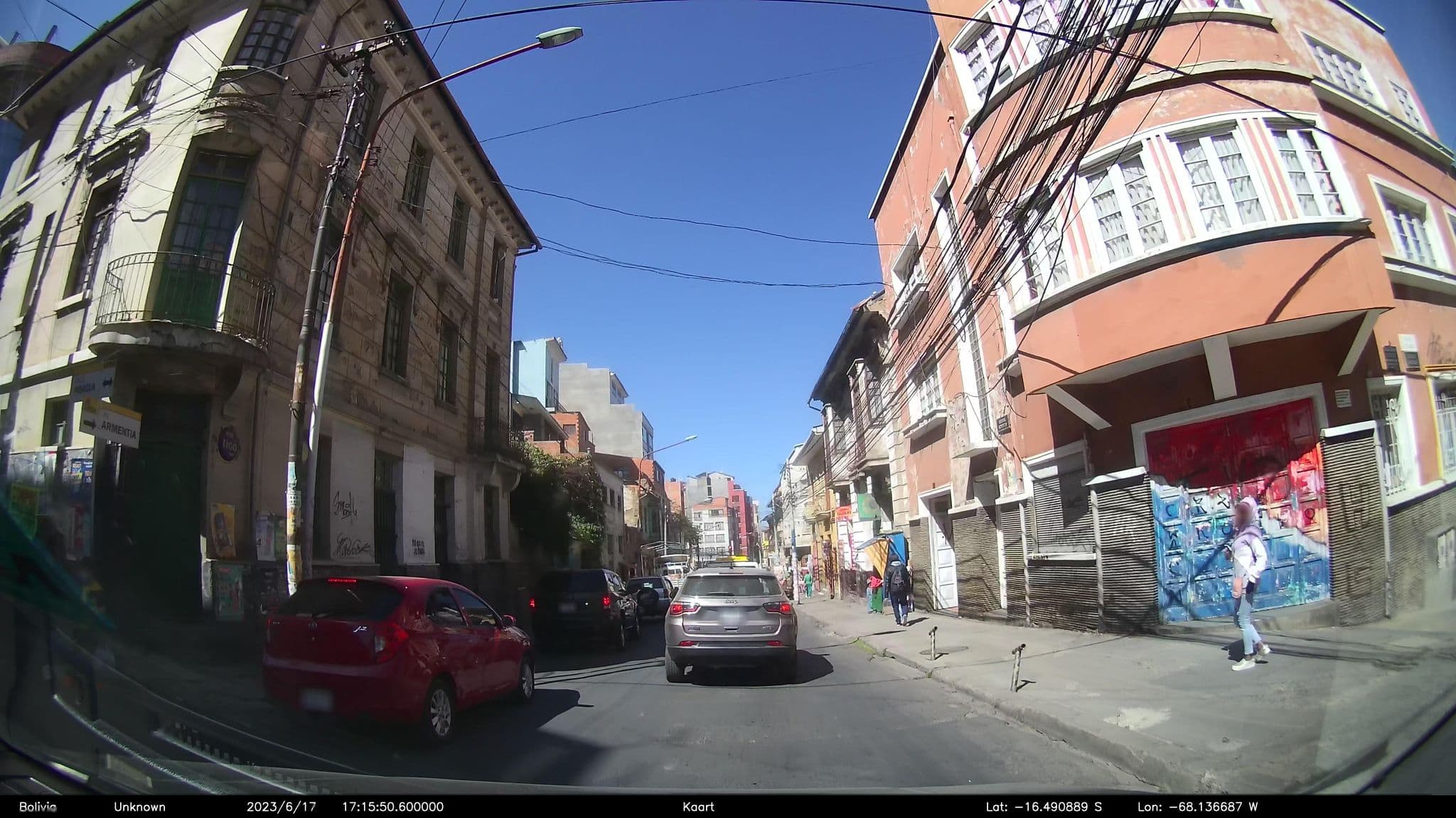 Street view near The Family House Hostel, La Paz