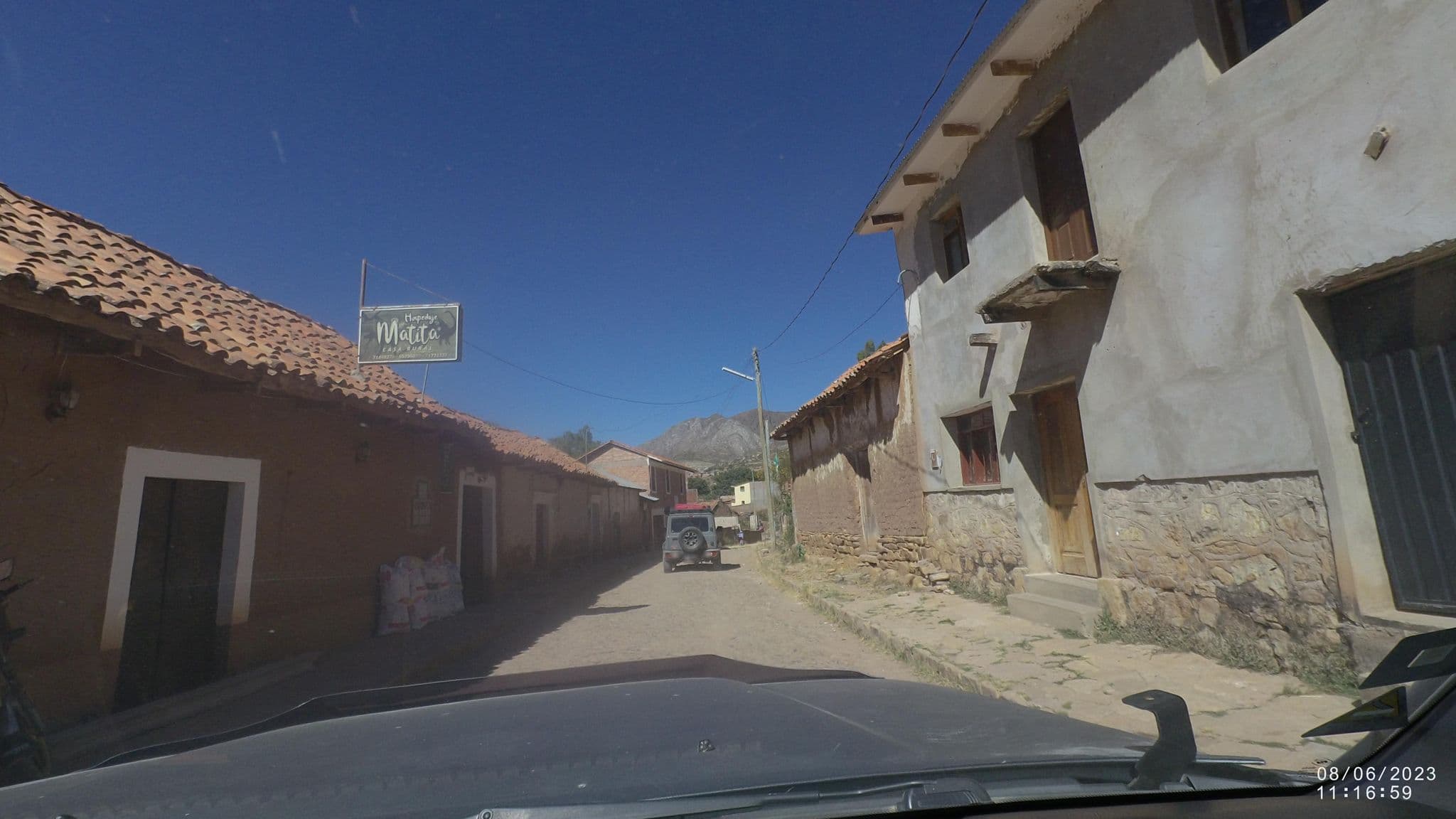 Street view near Hostal Matita, Mizque — © jjiglesias (CC BY-SA · Mapillary)