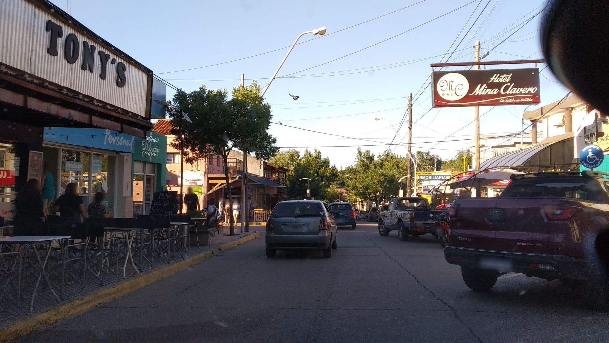 Street view near Hotel Porteño, Mina Clavero — © nicfer (CC BY-SA · Mapillary)