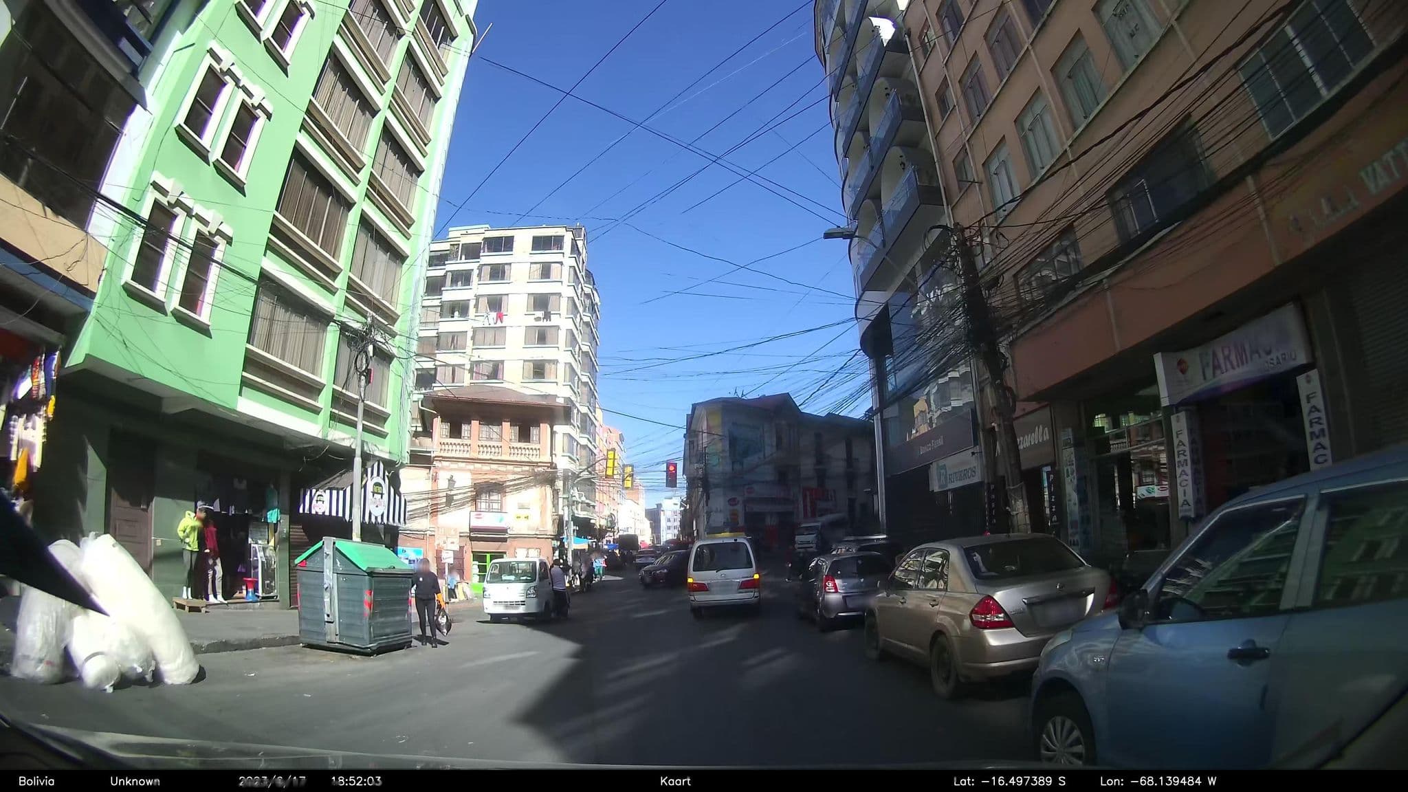 Street view near Belmont Hostal, La Paz