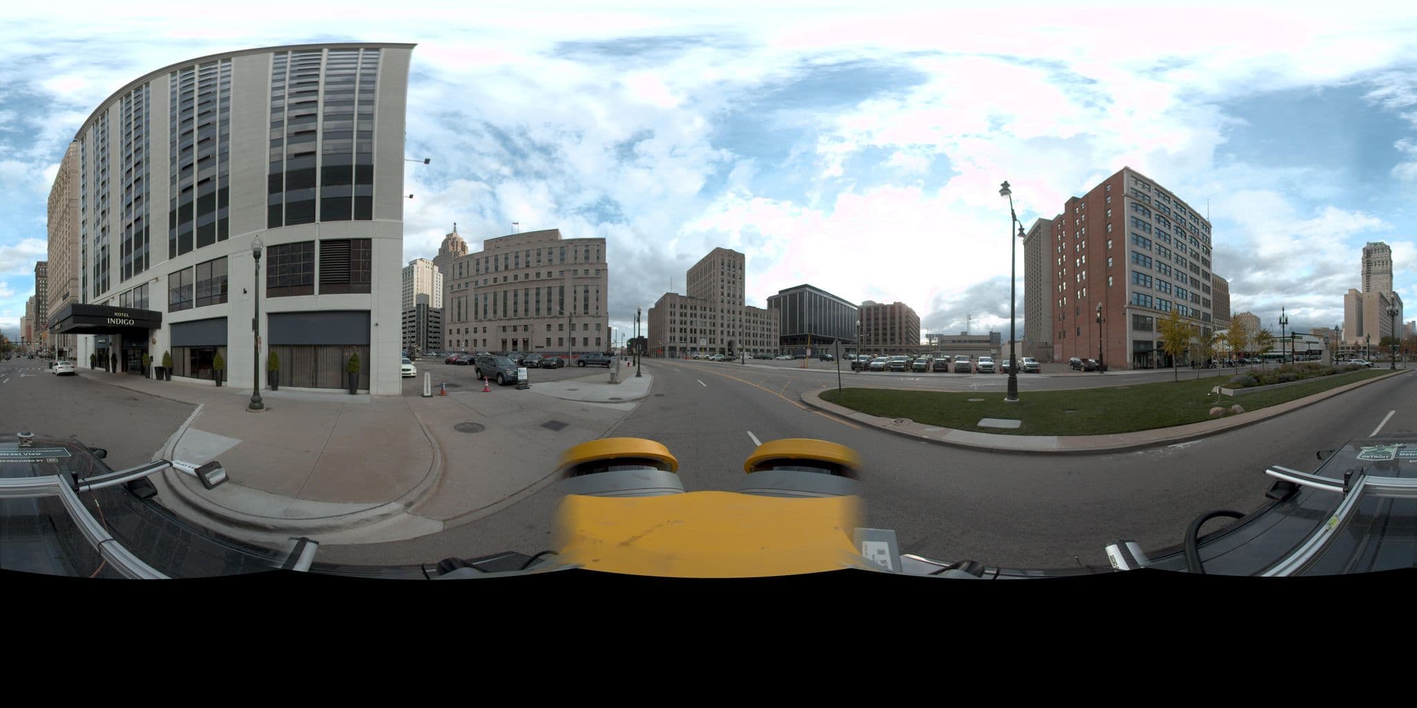 Street view near Hotel Indigo, Detroit — © codgis (CC BY-SA · Mapillary)