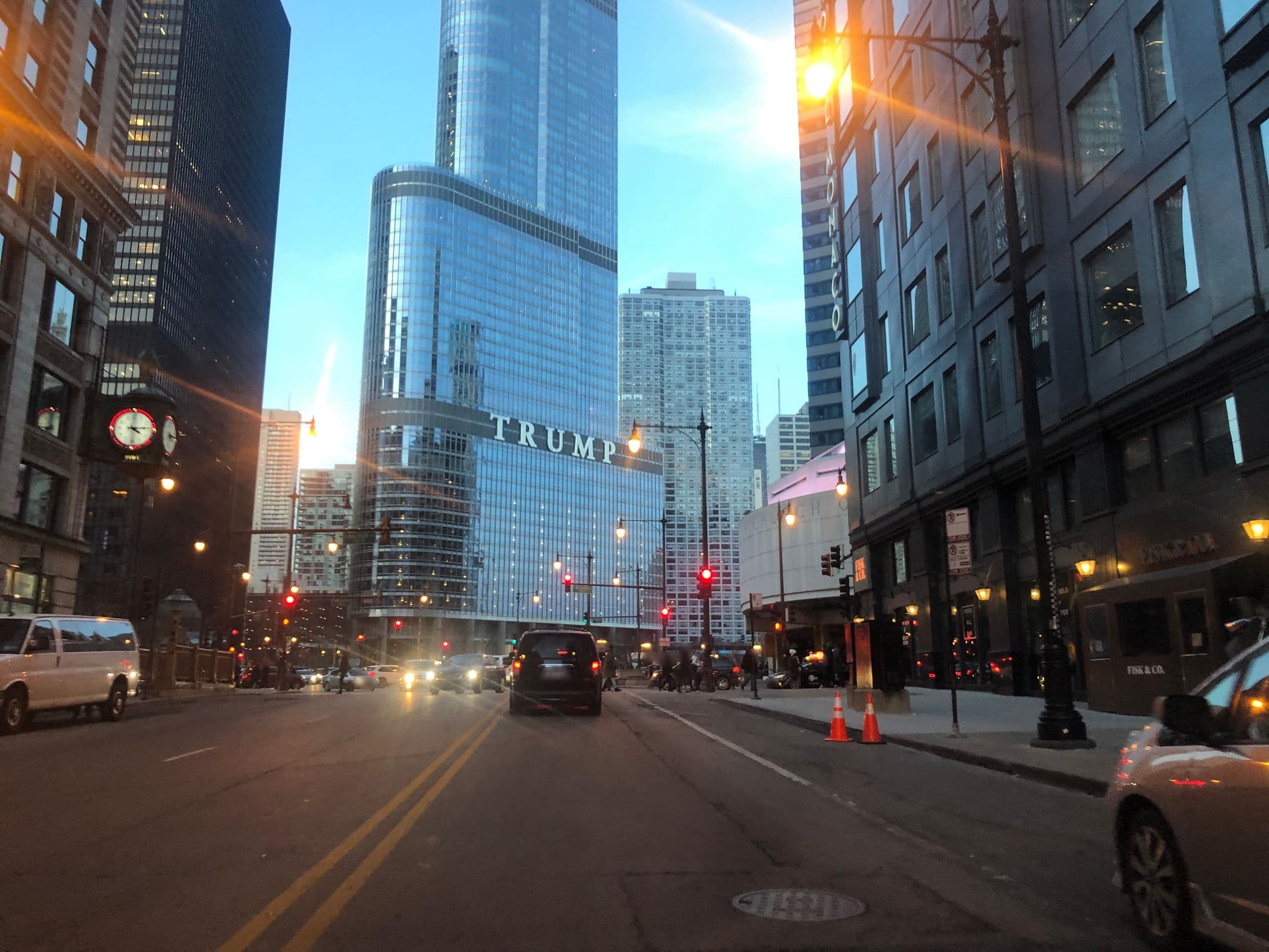 Street view near Hotel Monaco, Chicago Loop