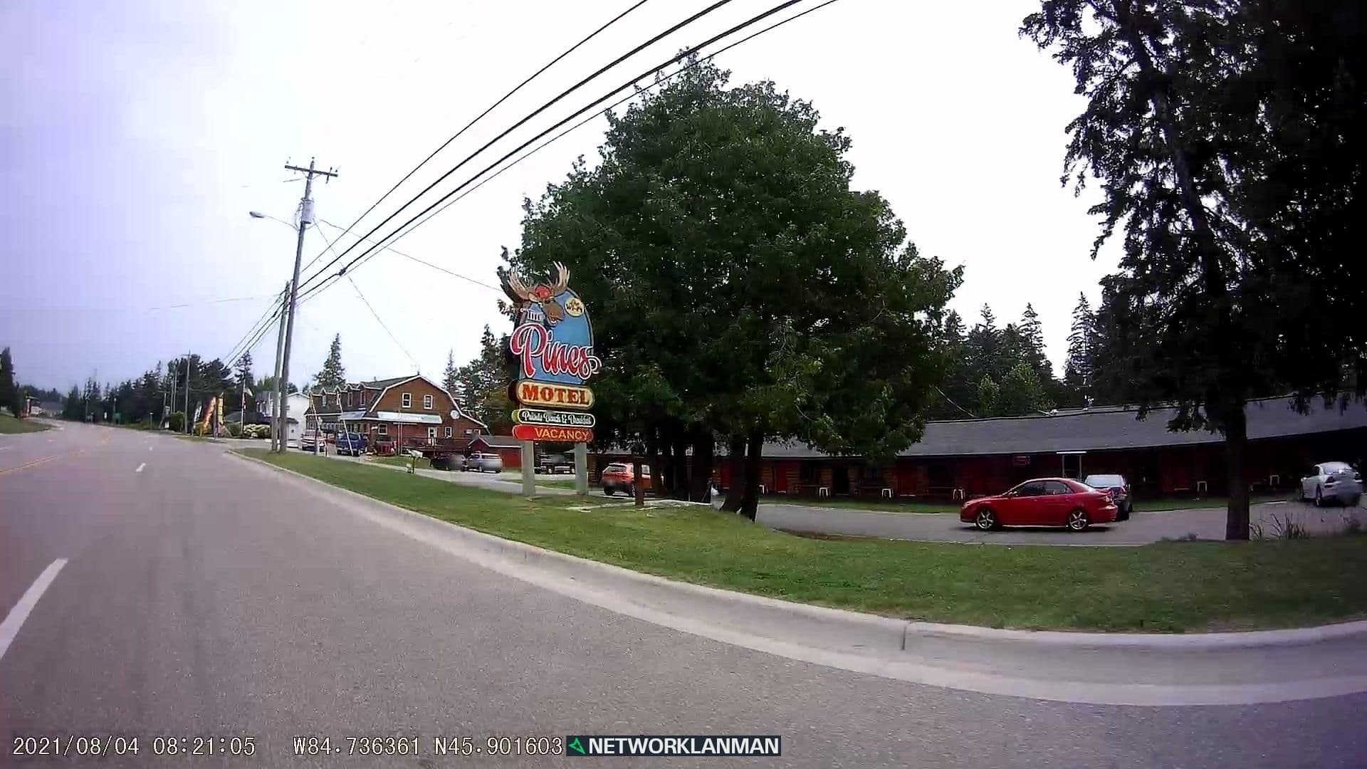 Street view near Pines Motel, Saint Ignace