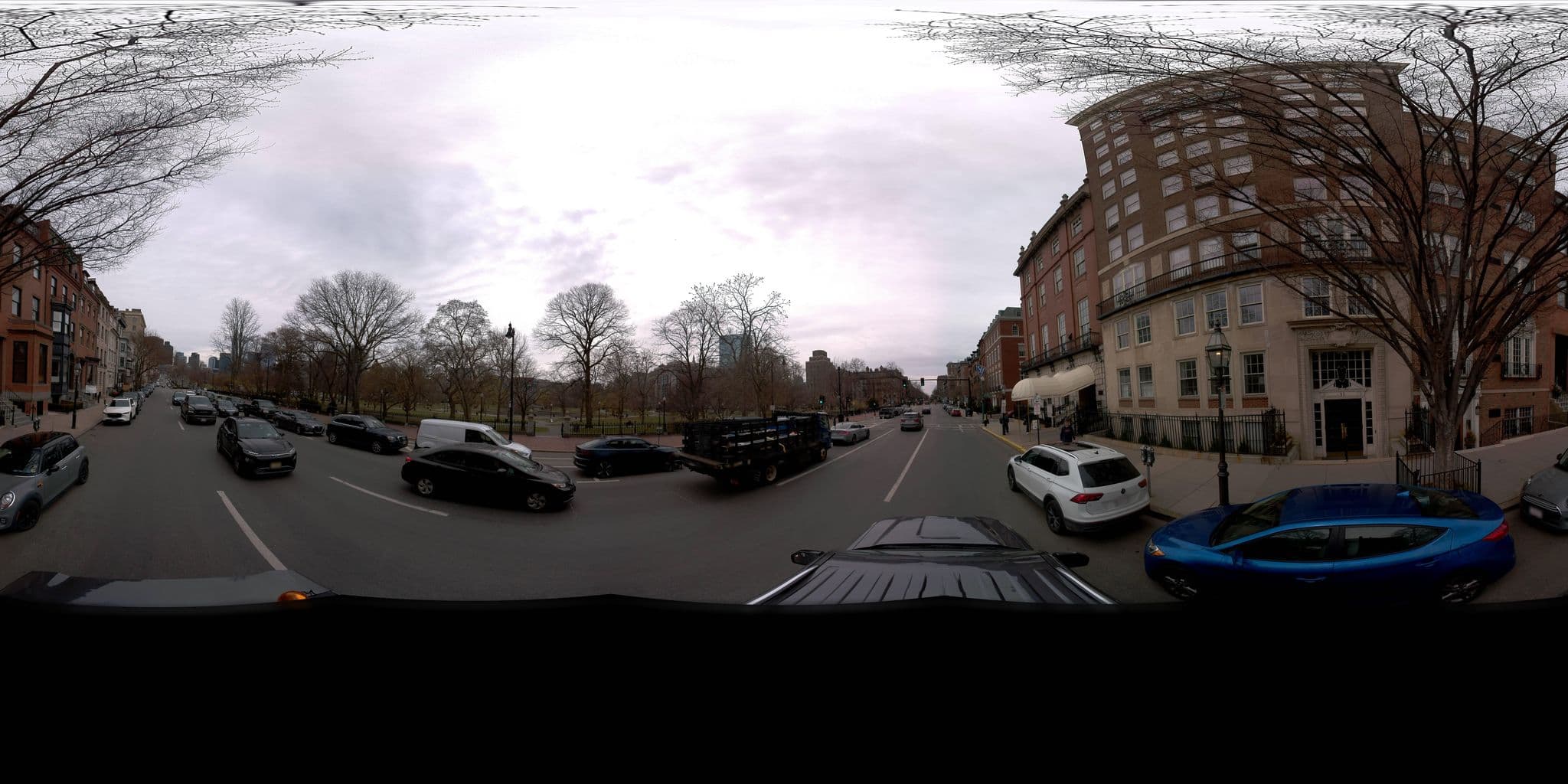 Street view near Hampshire House, Beacon Hill — © jeffreymartin (CC BY-SA · Mapillary)