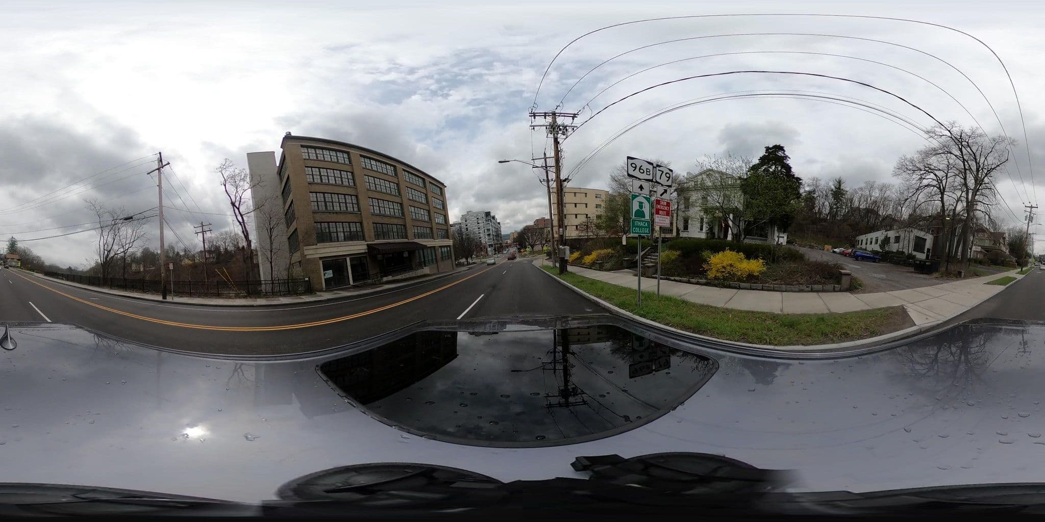 Street view near The Argos Inn, Ithaca — © quickness805 (CC BY-SA · Mapillary)