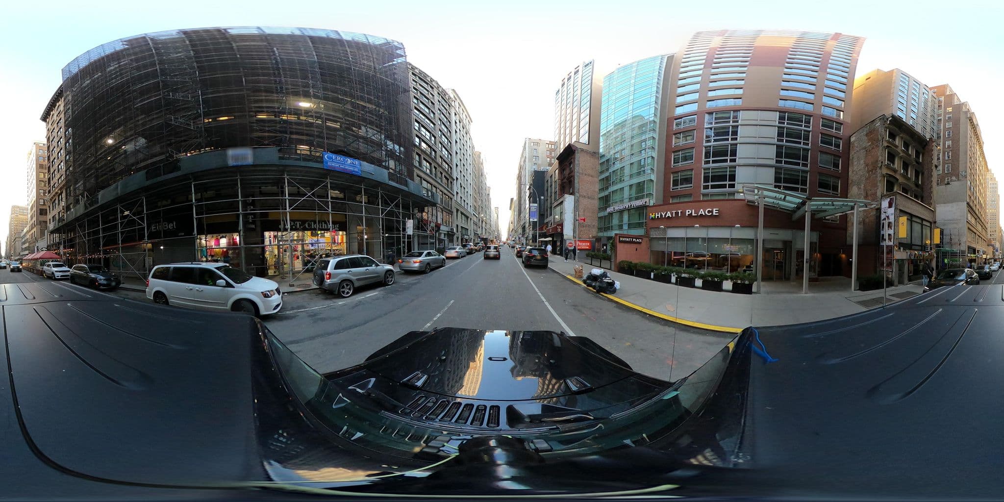 Street view near Hyatt Place, Times Square
