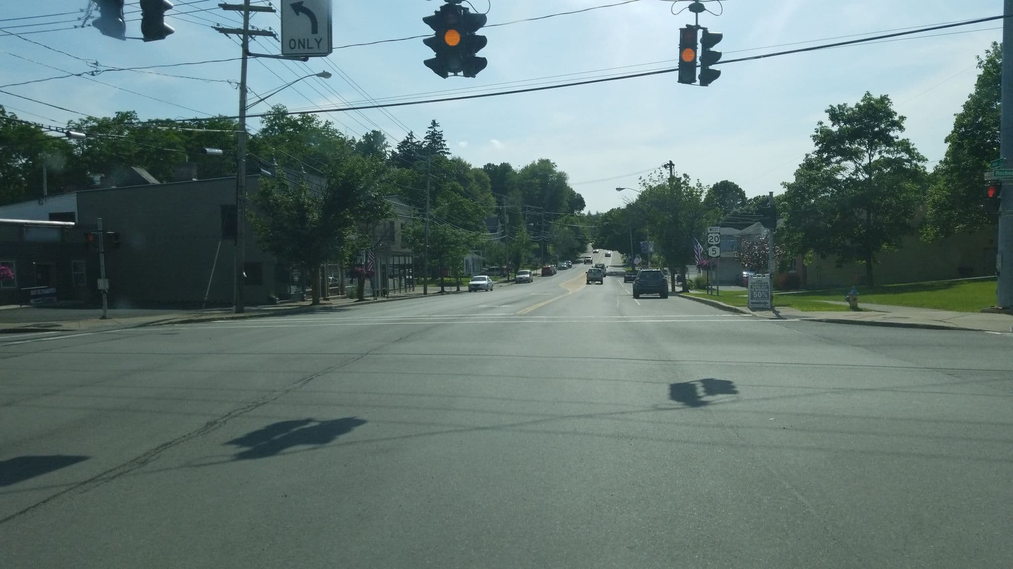 Street view near American Hotel, Honeoye Falls — © jbthemilker (CC BY-SA · Mapillary)