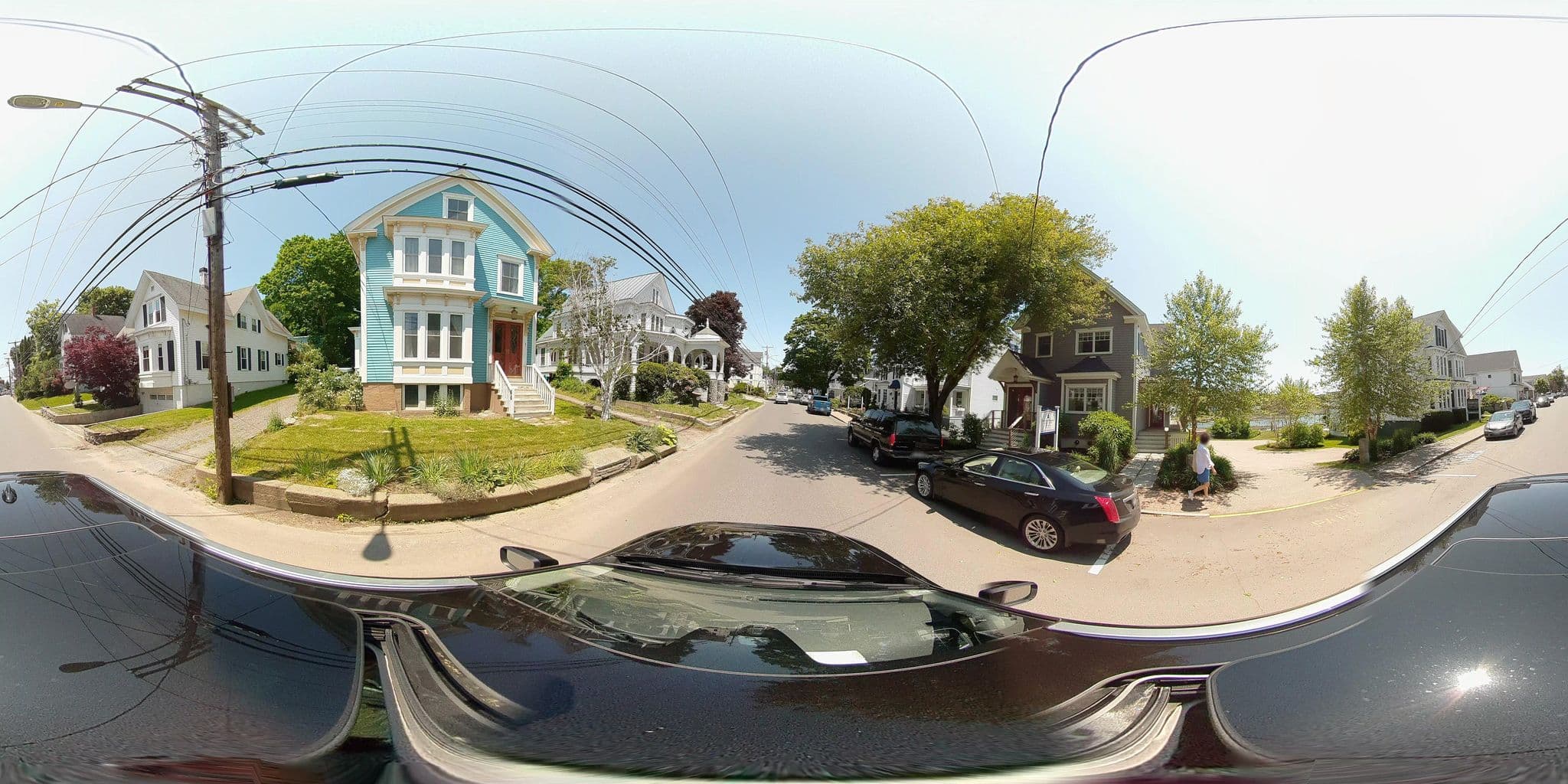 Street view near On the Harbor House, Boothbay Harbor — © atiannicelli (CC BY-SA · Mapillary)