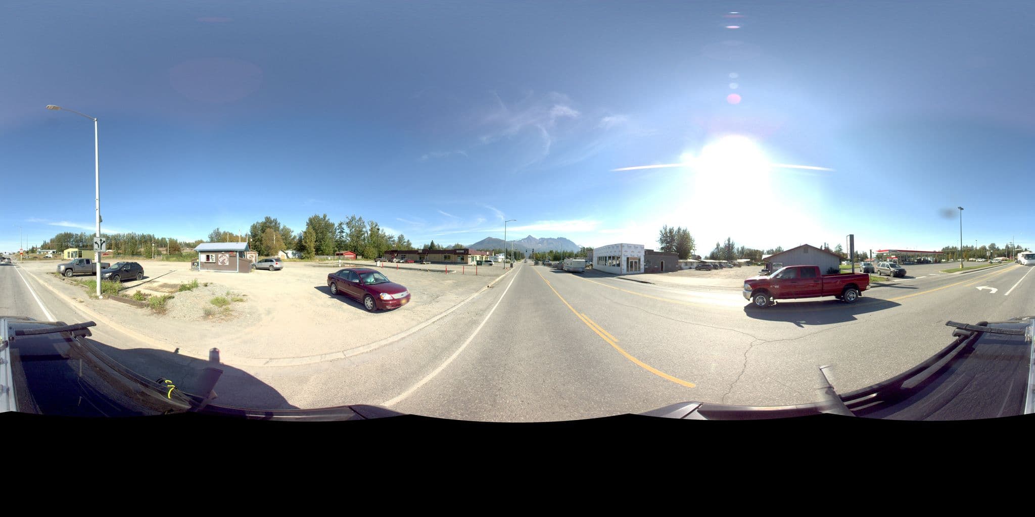 Street view near Pioneer Motel, Farm Loop — © kinneyeng (CC BY-SA · Mapillary)