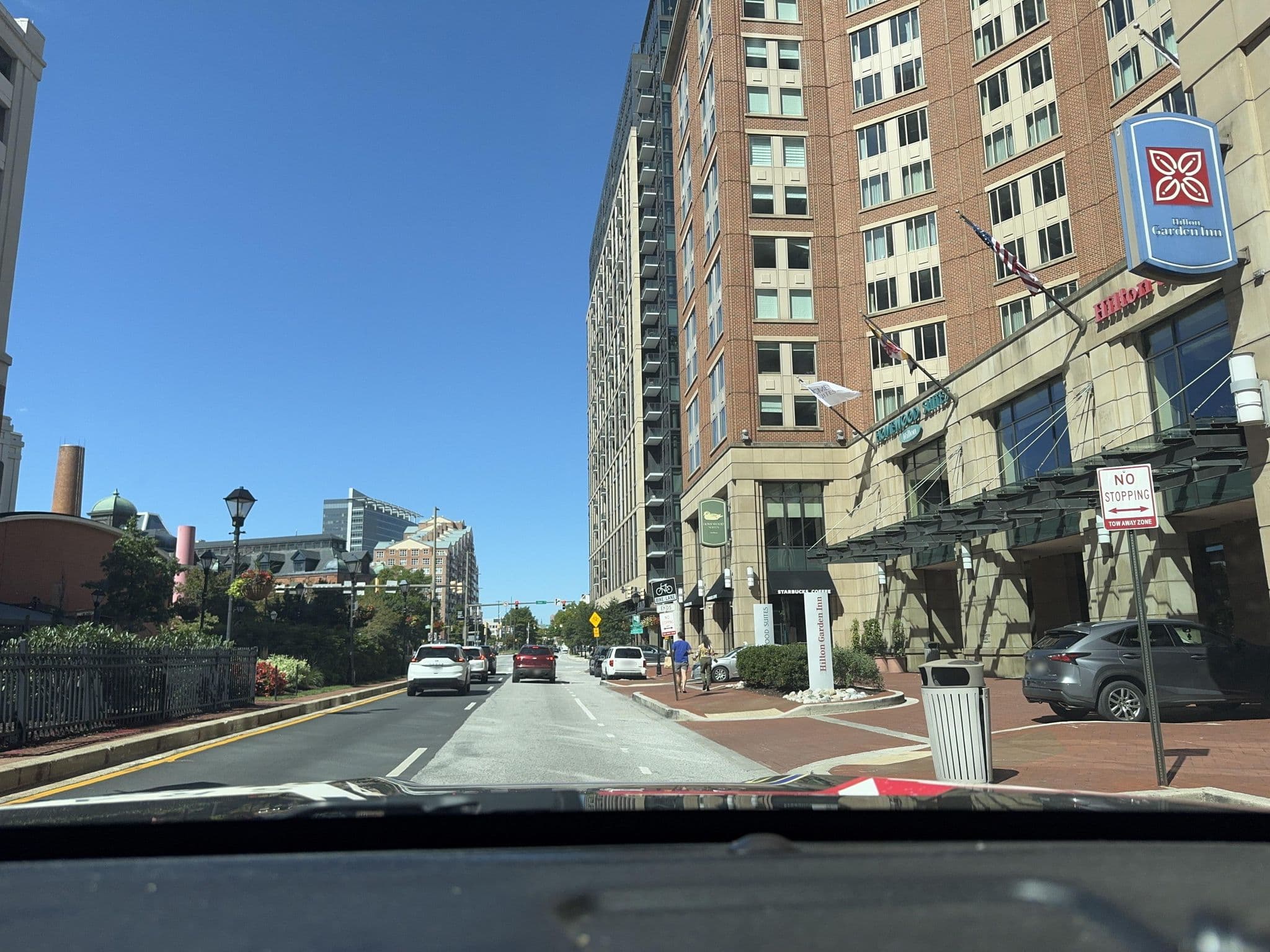 Street view near Homewood Suites, Inner Harbor — © CameraPerson (CC BY-SA · Mapillary)