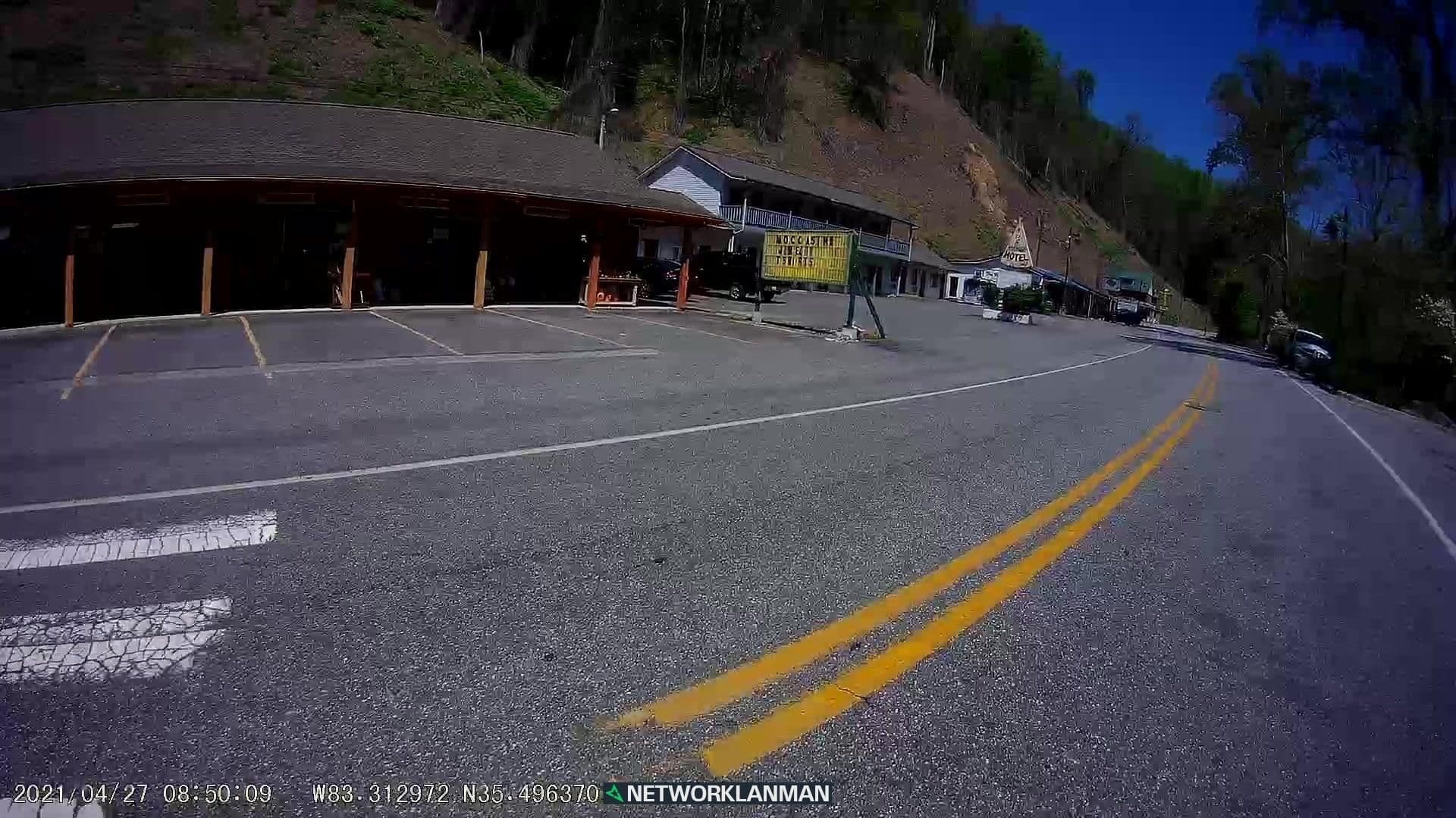 Street view near The Wigwam Motel, Bryson City — © networklanman (CC BY-SA · Mapillary)