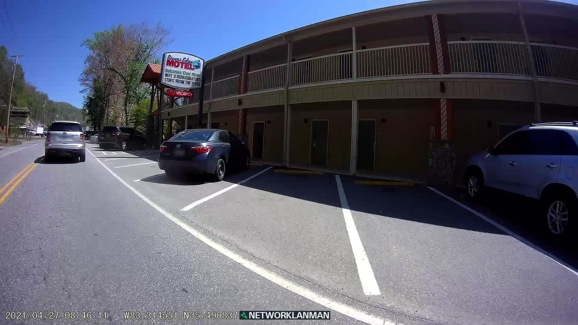 Street view near Rivers Edge Motel, Bryson City — © networklanman (CC BY-SA · Mapillary)