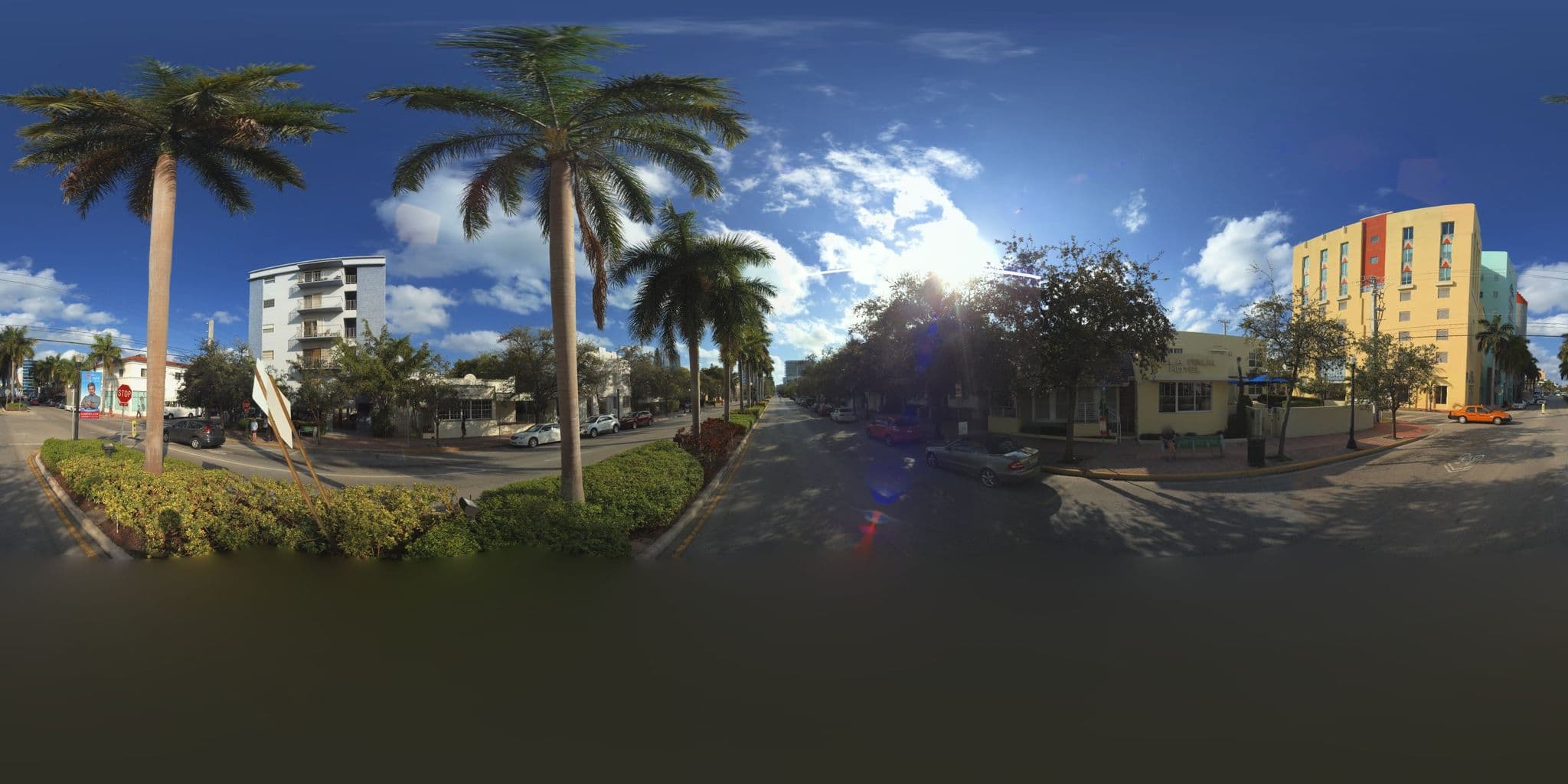 Street view near Villa Italia South Beach Miami, Miami Beach