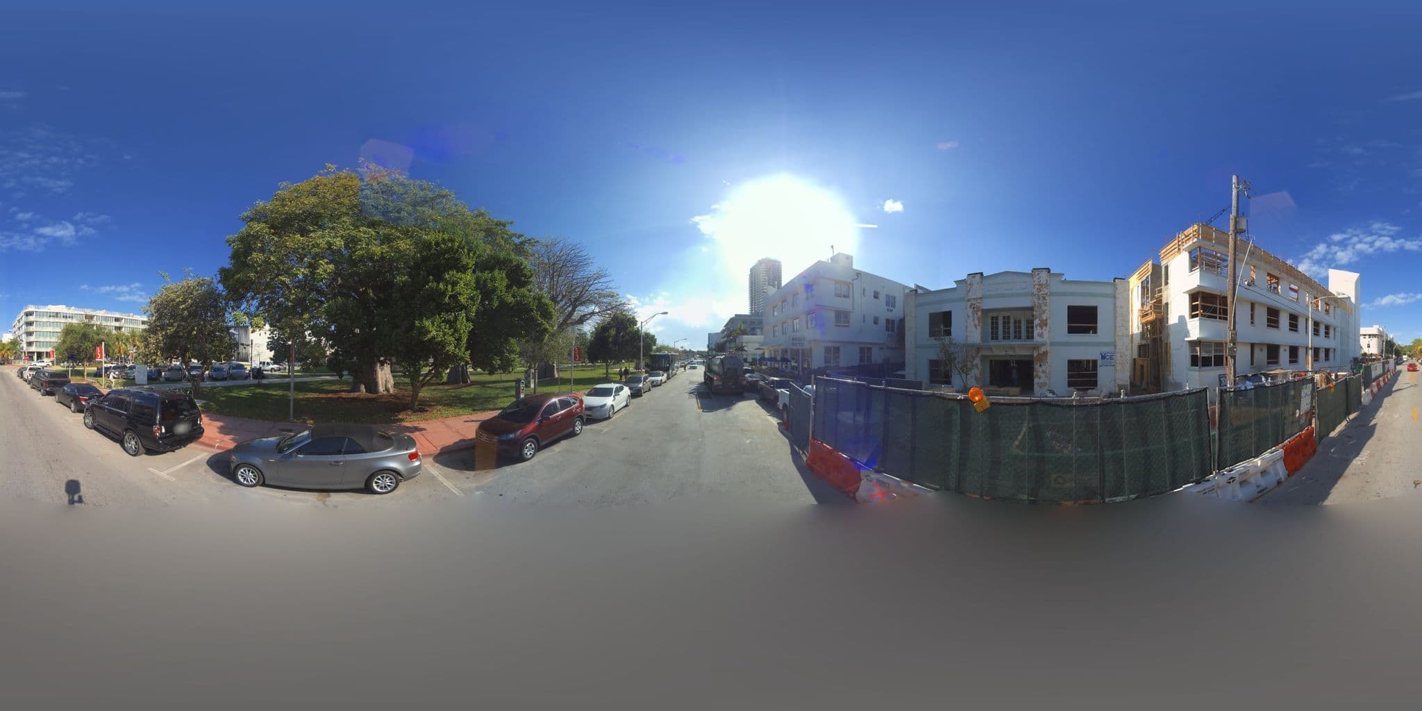 Street view near Ansonia Hotel South Beach, Miami Beach
