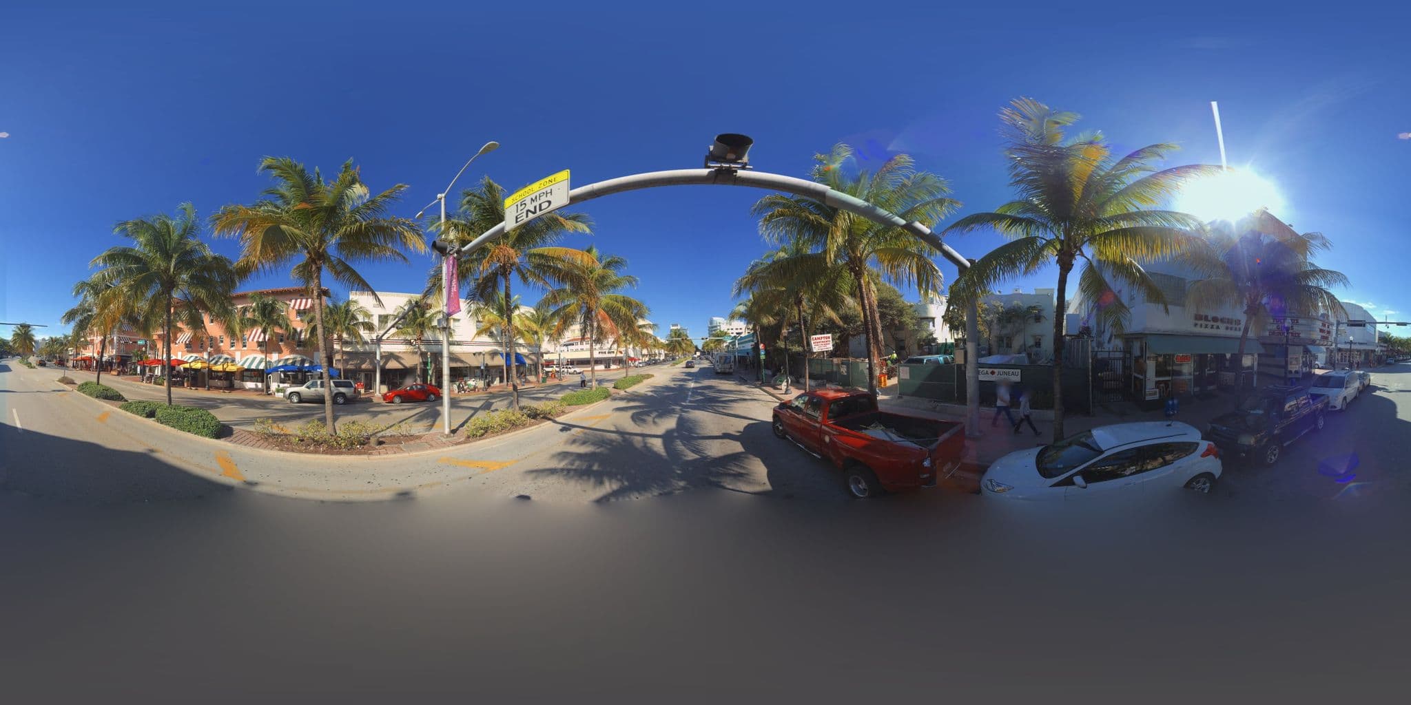 Street view near El Paseo Hotel, Miami Beach