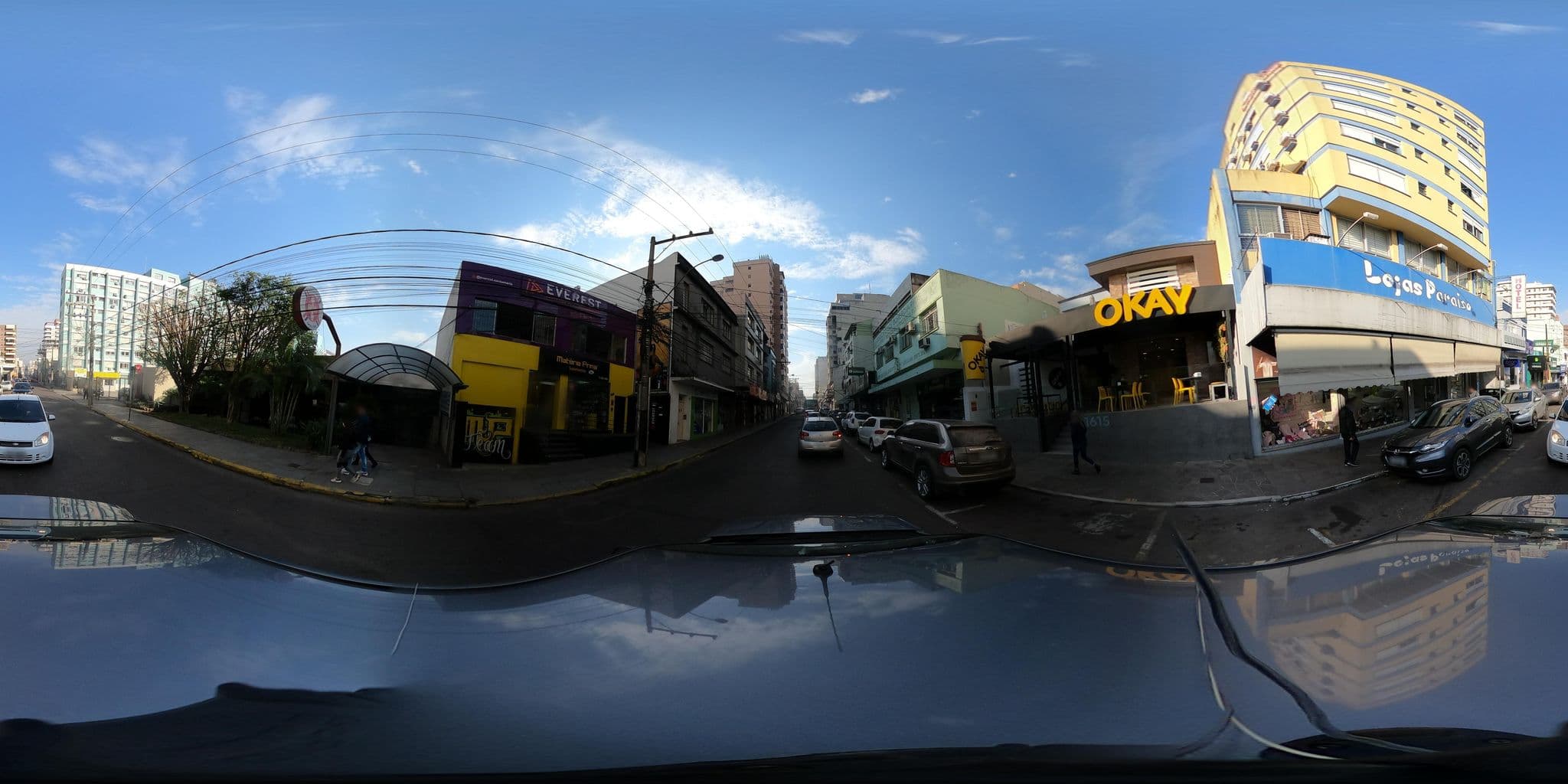 Street view near Hotel Paraíso, Santa Maria — © santamariense (CC BY-SA · Mapillary)