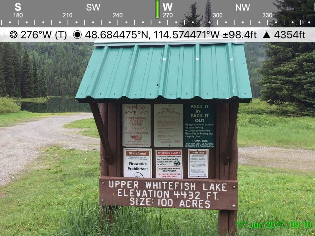 Street view near Upper Whitefish Lake Campground, Whitefish — © nmtinmt (CC BY-SA · Mapillary)