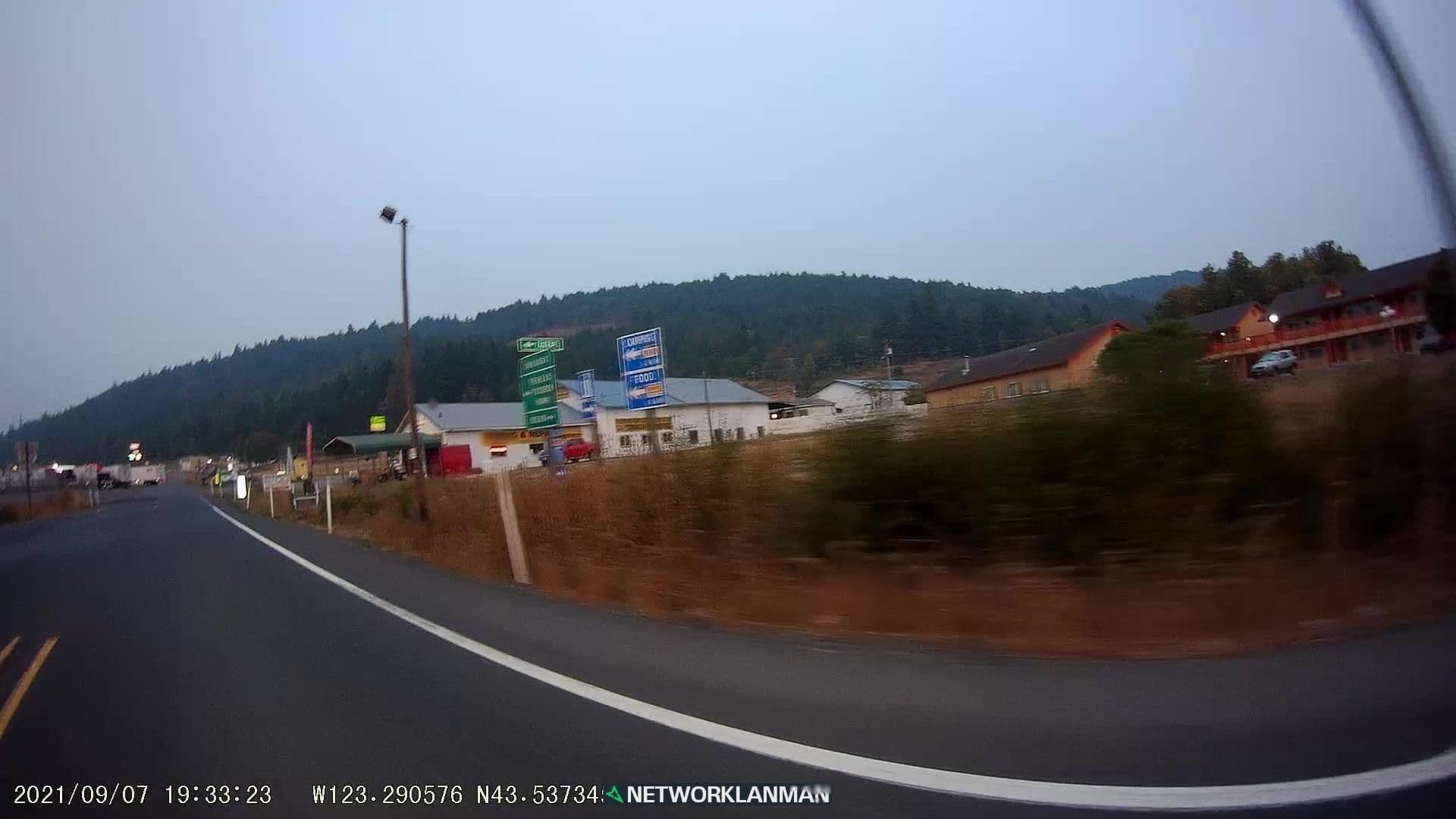 Street view near Motel 6, Yoncalla — © networklanman (CC BY-SA · Mapillary)