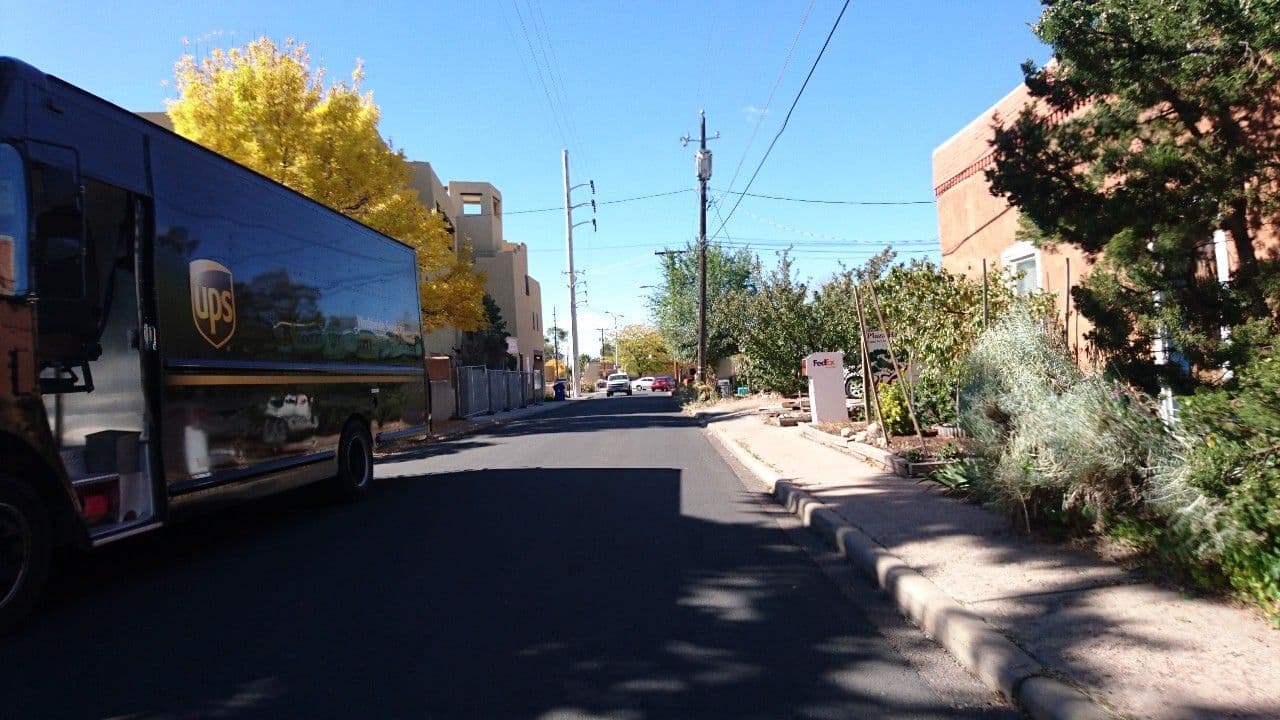 Street view near The Parador, Santa Fe — © voschix (CC BY-SA · Mapillary)