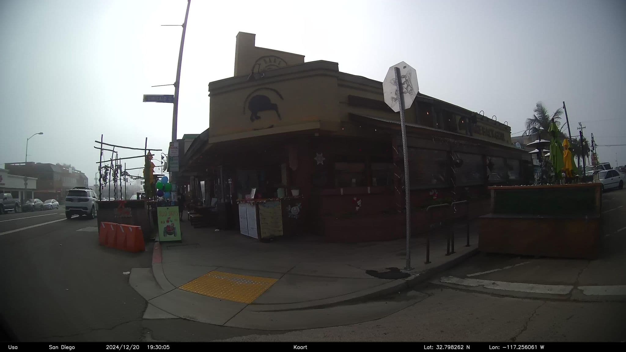 Street view near California Dreams Backpackers Hostel, La Jolla — © GoProMAX3M (CC BY-SA · Mapillary)