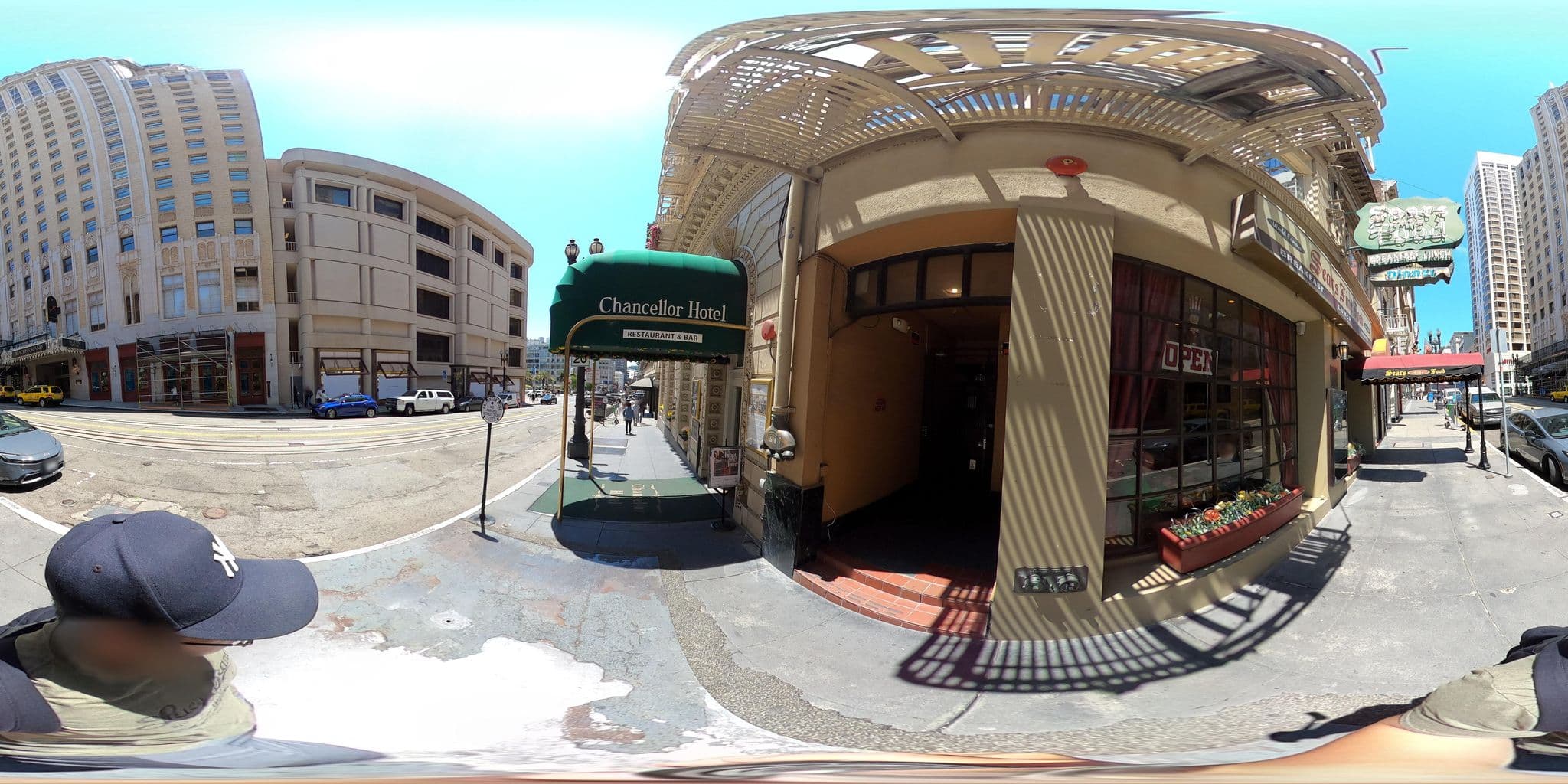 Street view near Chancellor Hotel, Chinatown