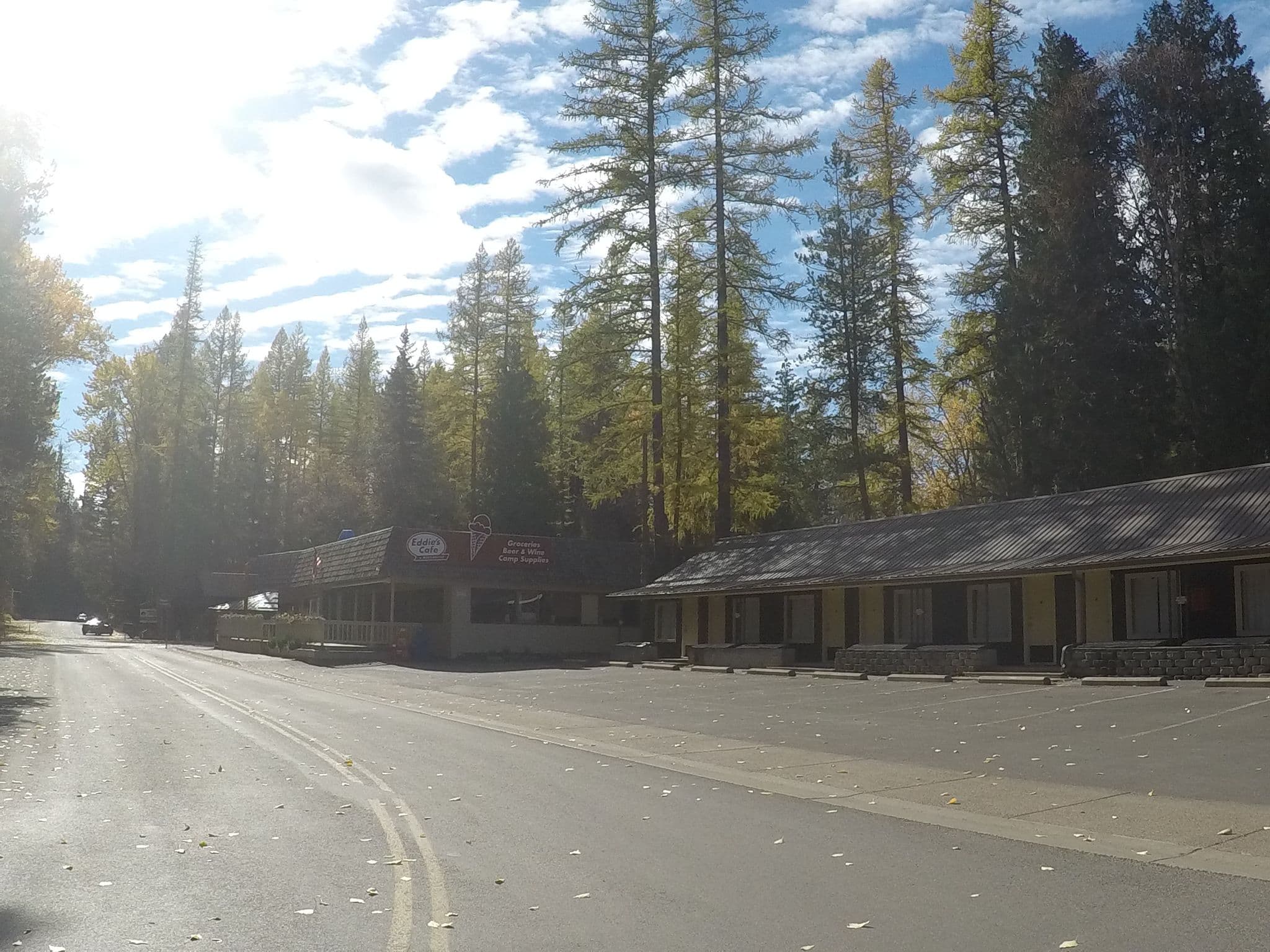 Street view near Apgar Village Lodge & Cabins, Columbia Falls — © chrisbeddow (CC BY-SA · Mapillary)