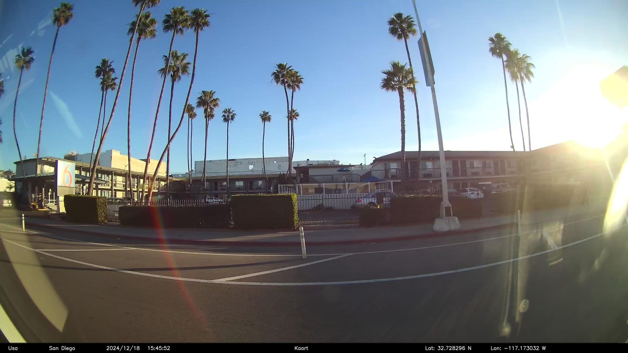 Street view near Motel 6, San Diego