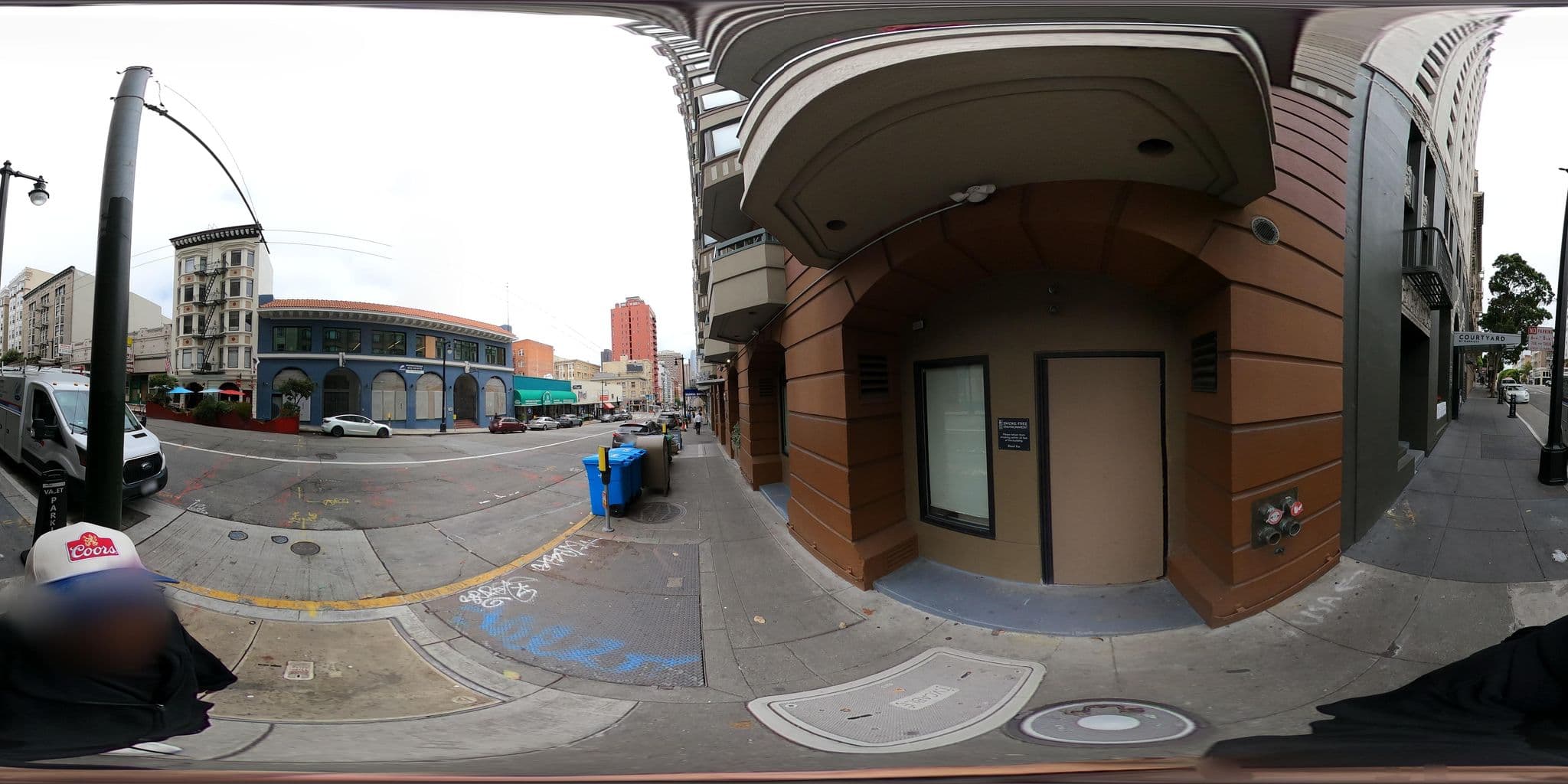 Street view near Ansonia Hotel, Chinatown