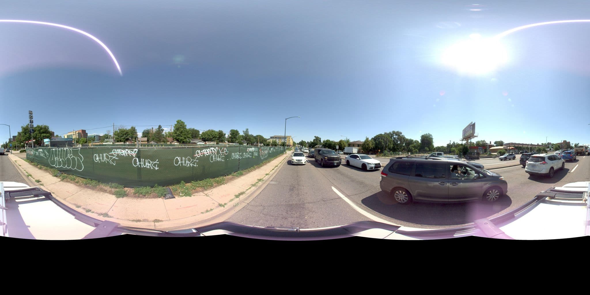 Street view near Royal Palace Motel, Denver