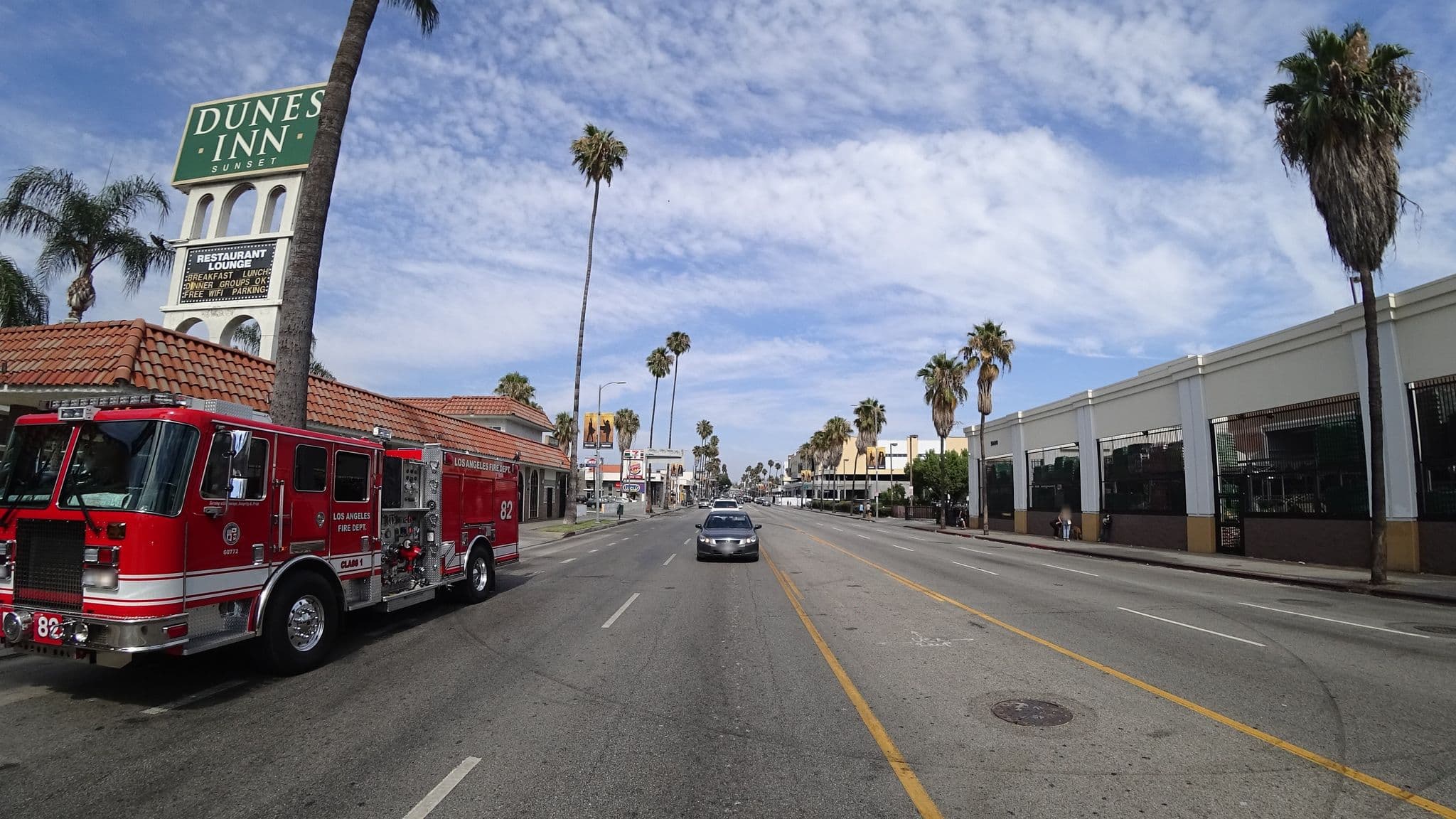 Street view near Dunes Inn, Hollywood