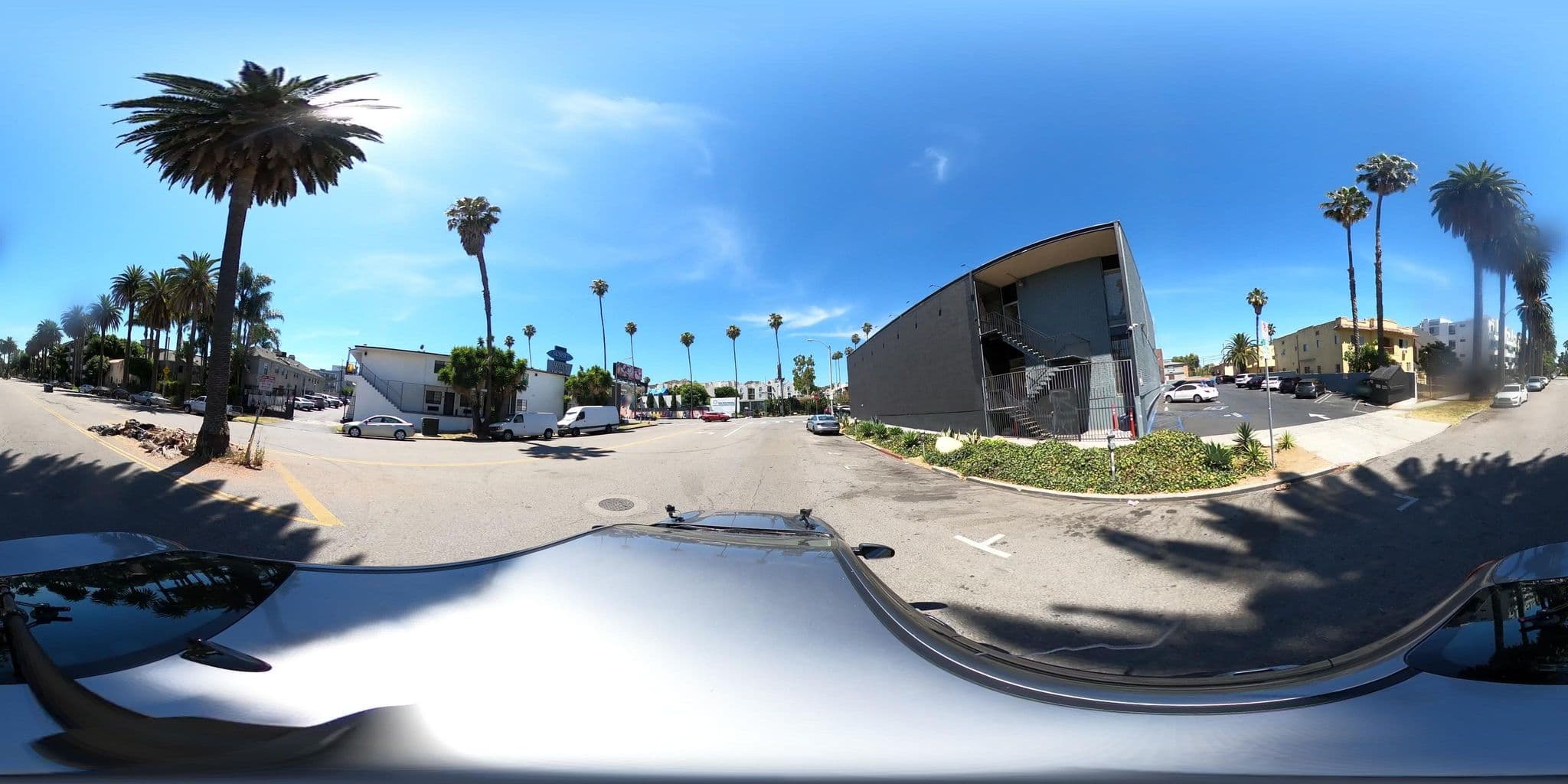 Street view near Saharan Motor Hotel, Hollywood