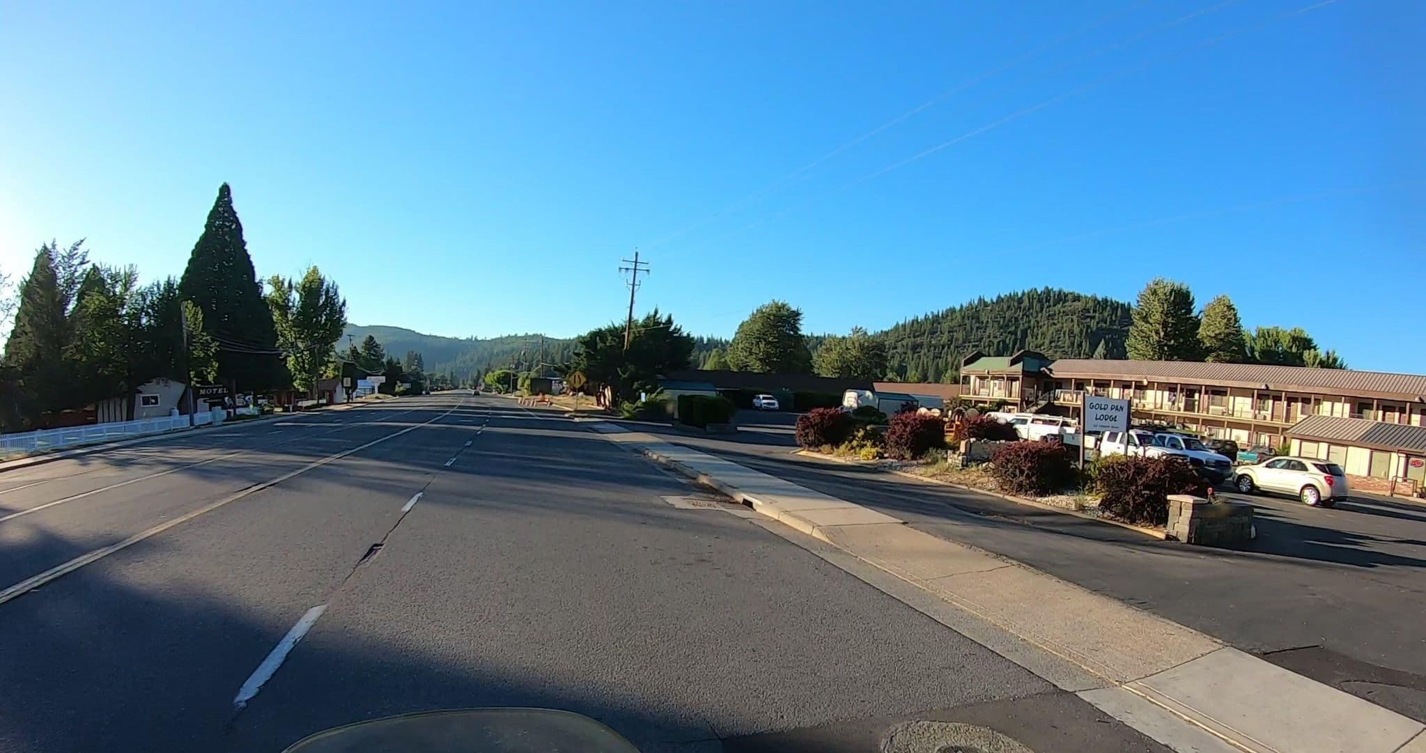 Street view near Gold Pan Lodge, East Quincy — © networklanman (CC BY-SA · Mapillary)