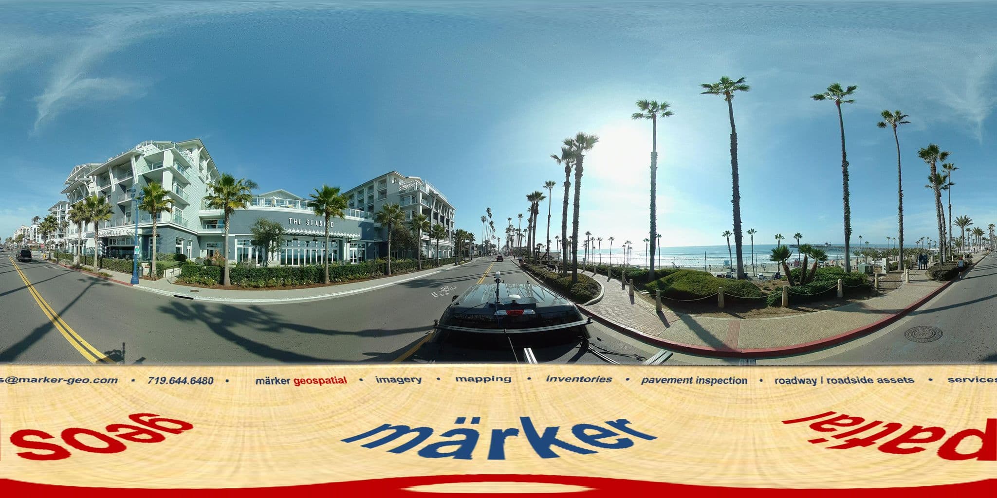 Street view near The Seabird Resort, Oceanside — © marker_geo1 (CC BY-SA · Mapillary)