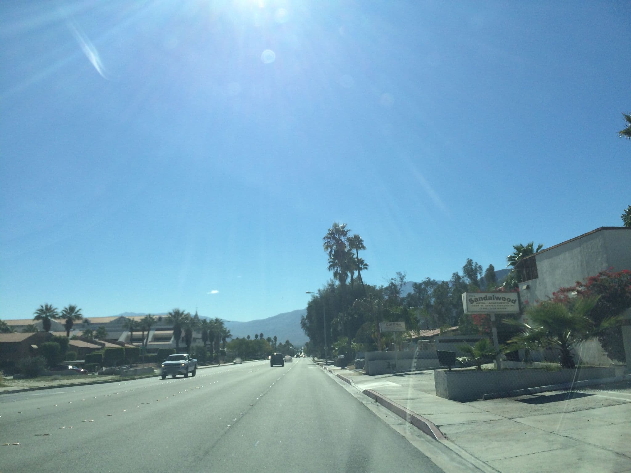 Street view near The Mod Hotel, Palm Springs