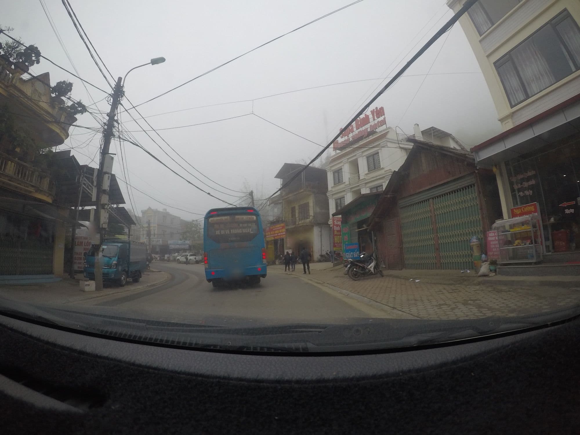 Street view near Peace Valley Hotel, Sa Pa