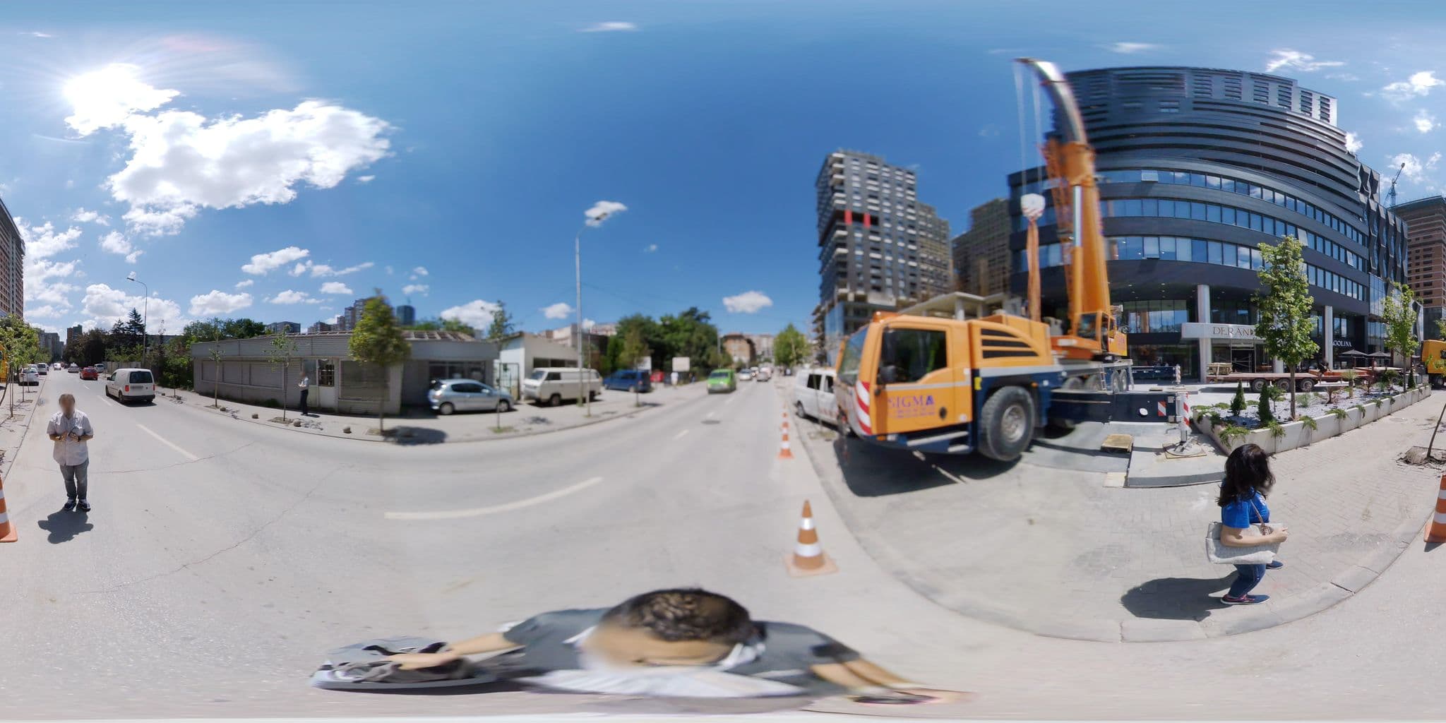 Street view near Derand Hotel, Pristina