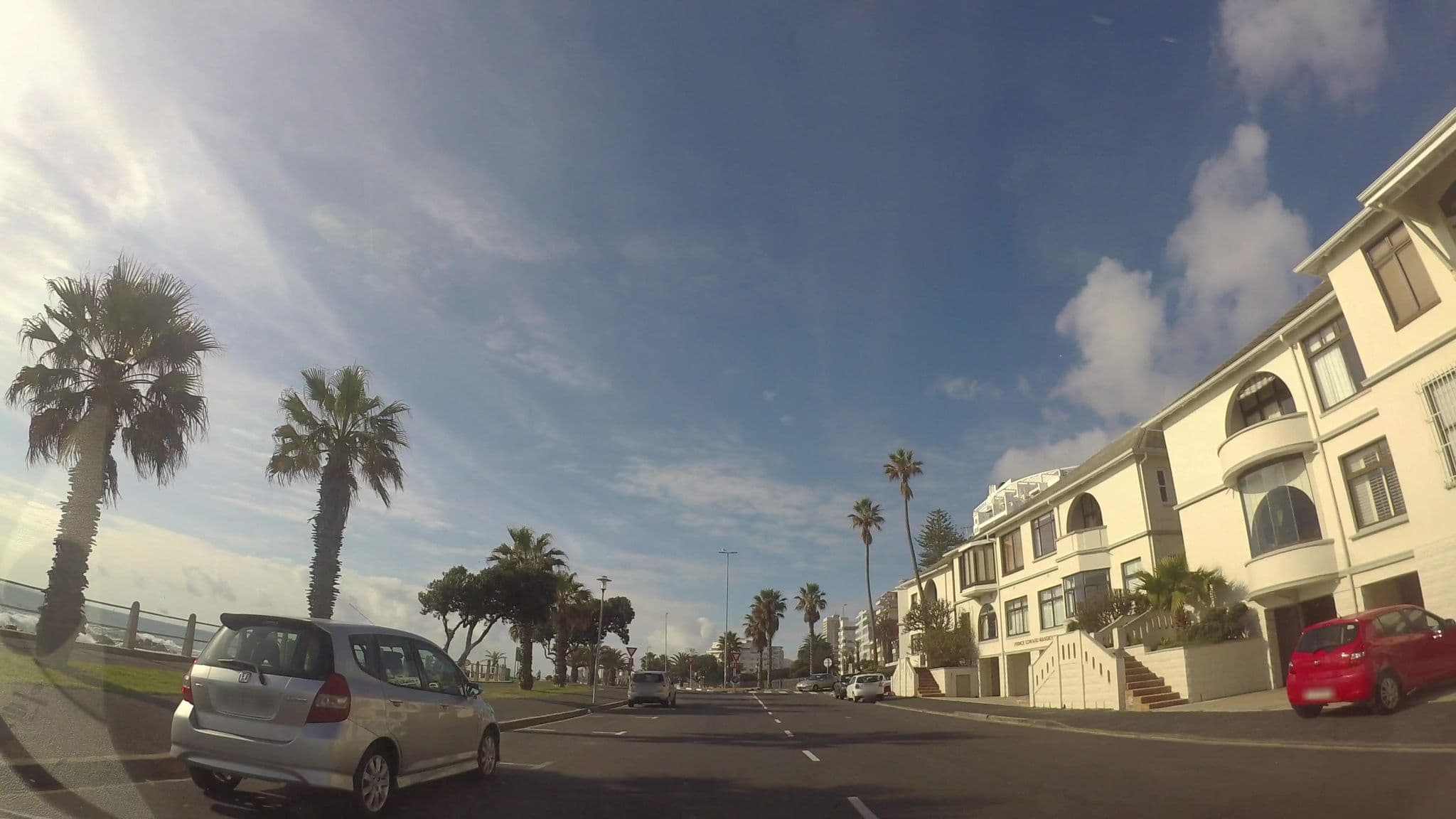 Street view near Prince Edward Mansions, Cape Town