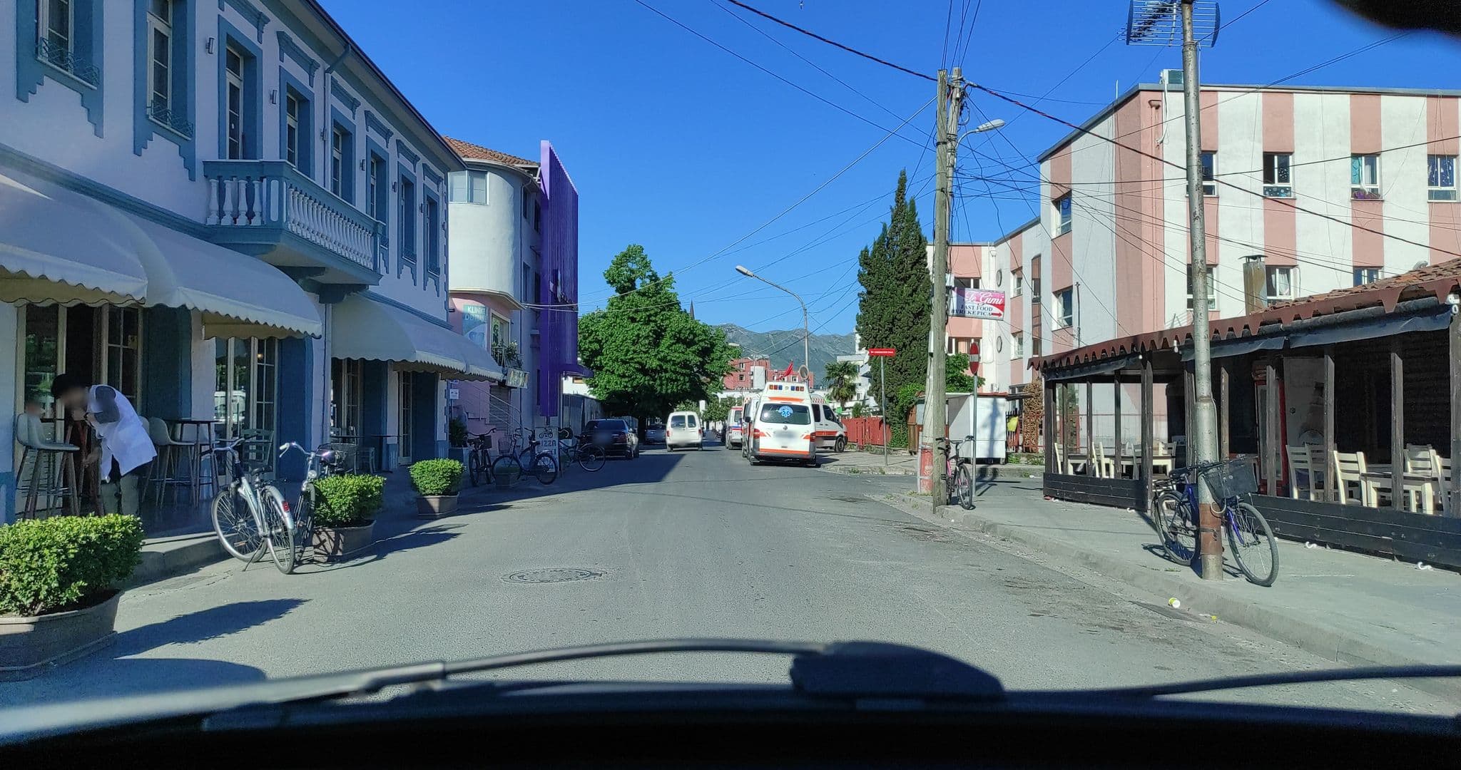 Street view near Çoçja Boutique Hotel, Shkodër — © denisju_osm (CC BY-SA · Mapillary)